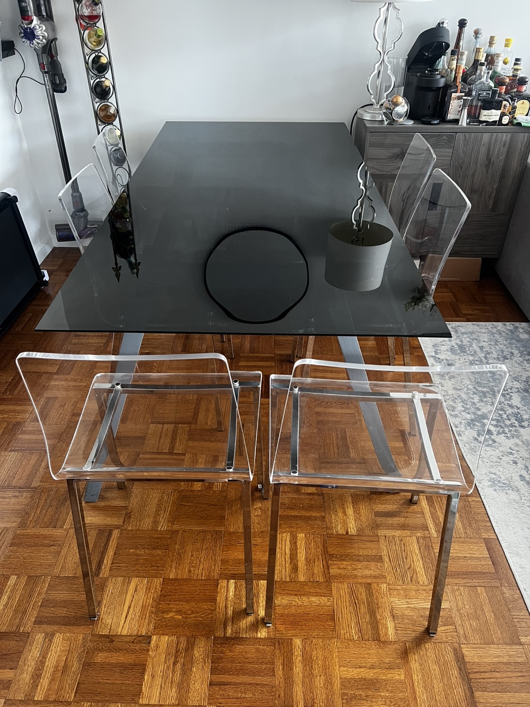 Dining Table with 4 CB2 Chairs - photo 3