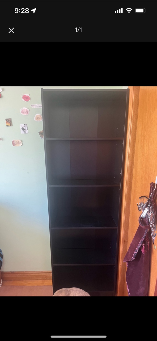 Tall Black Bookshelf