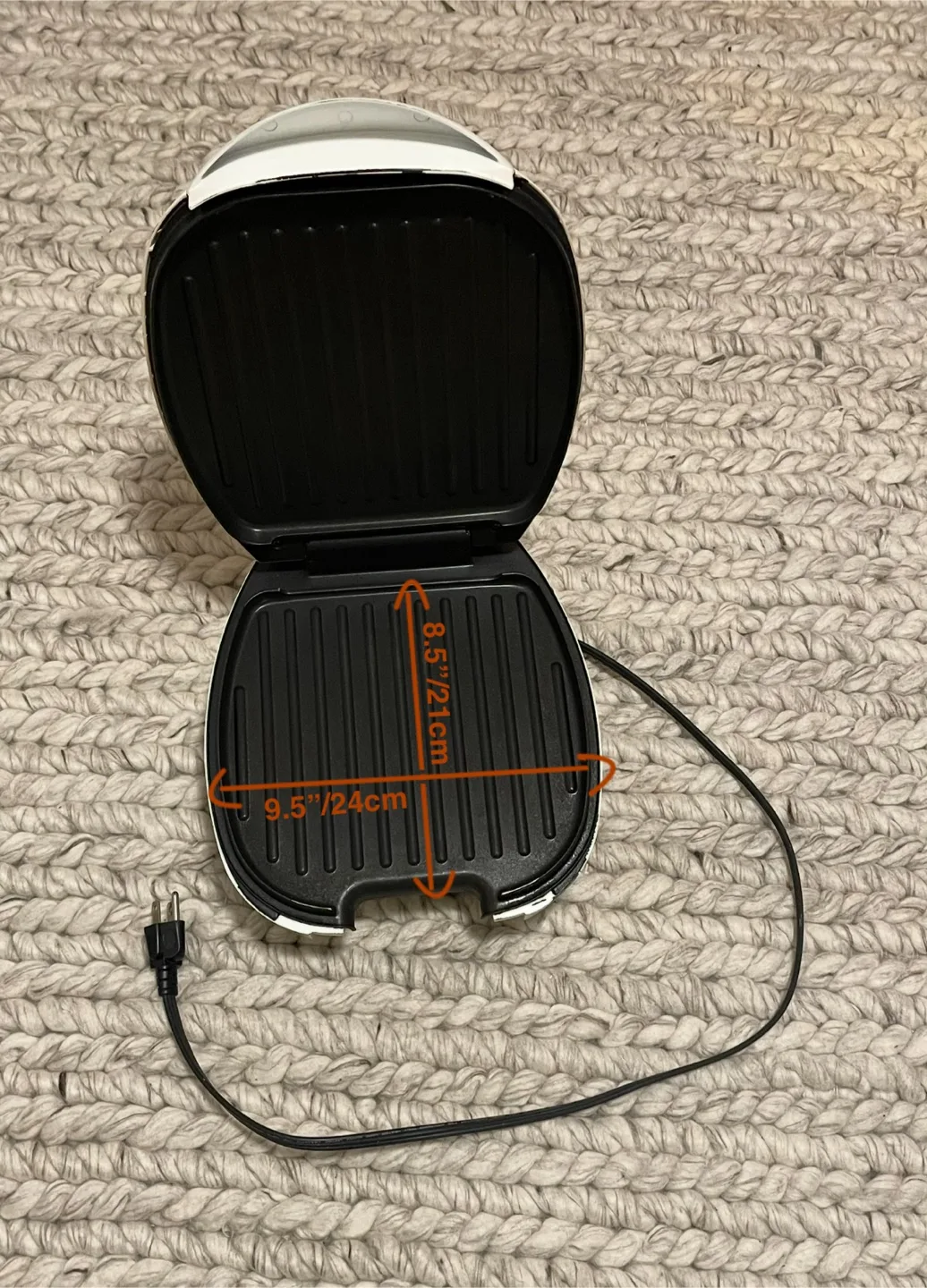 Hamilton Beach Portable Electric Grill White image indicator(3)