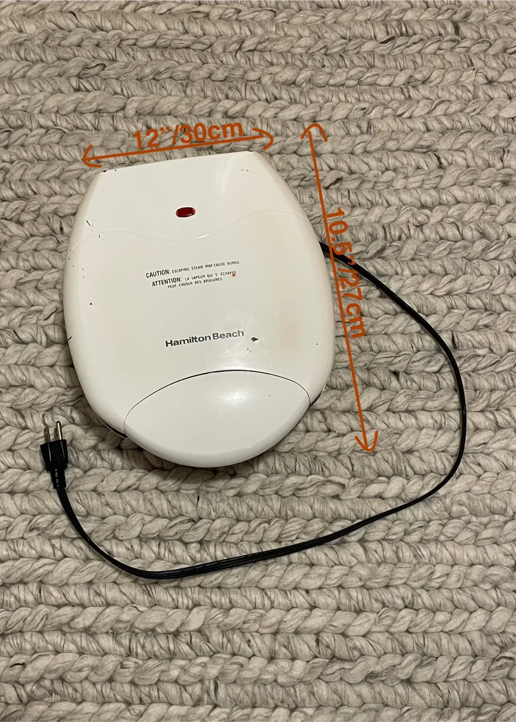 Hamilton Beach Portable Electric Grill White image indicator(2)