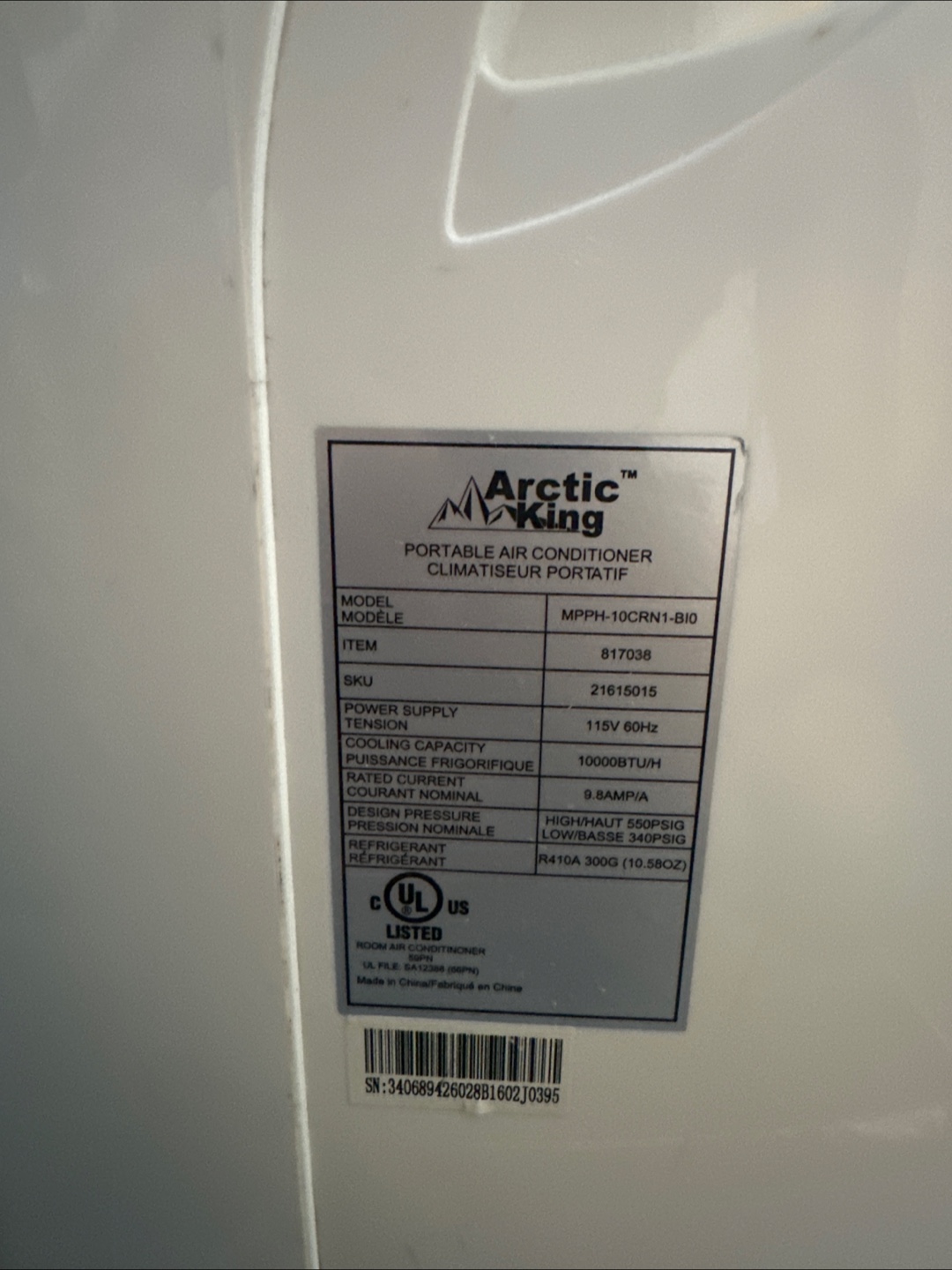 Arctic King Portable Air Conditioner - photo 5