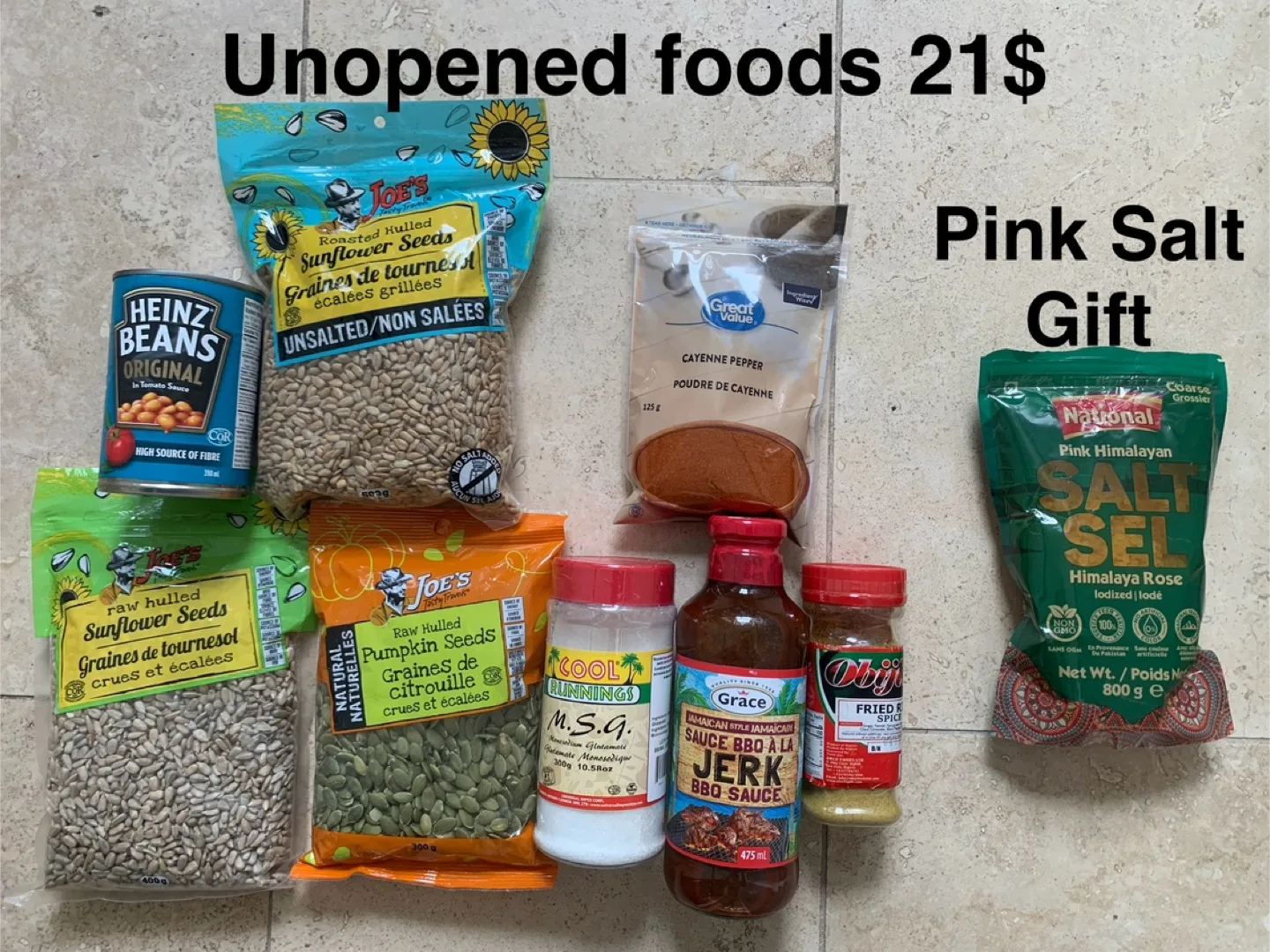 Assorted Unopened Food Items - $21 thumbnail