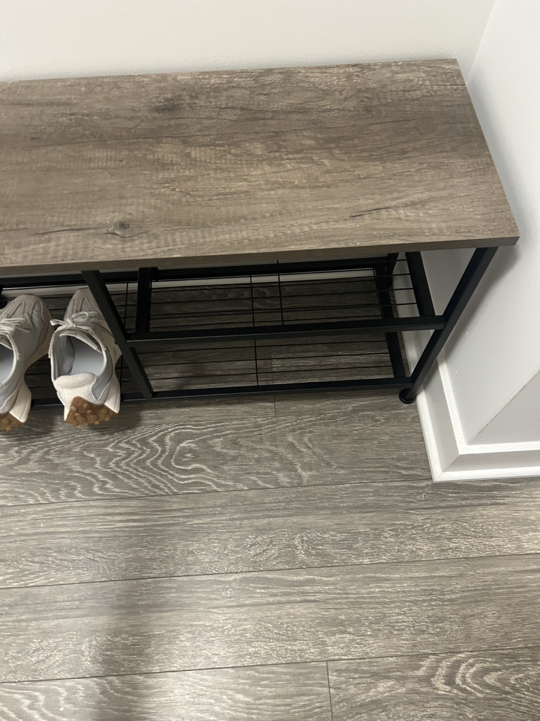 Shoe Rack Bench - Wood & Metal - photo 2