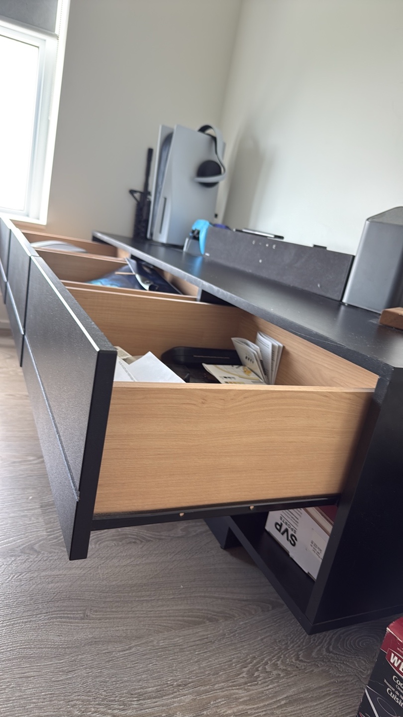 Tv stand Black Media Console - photo 2