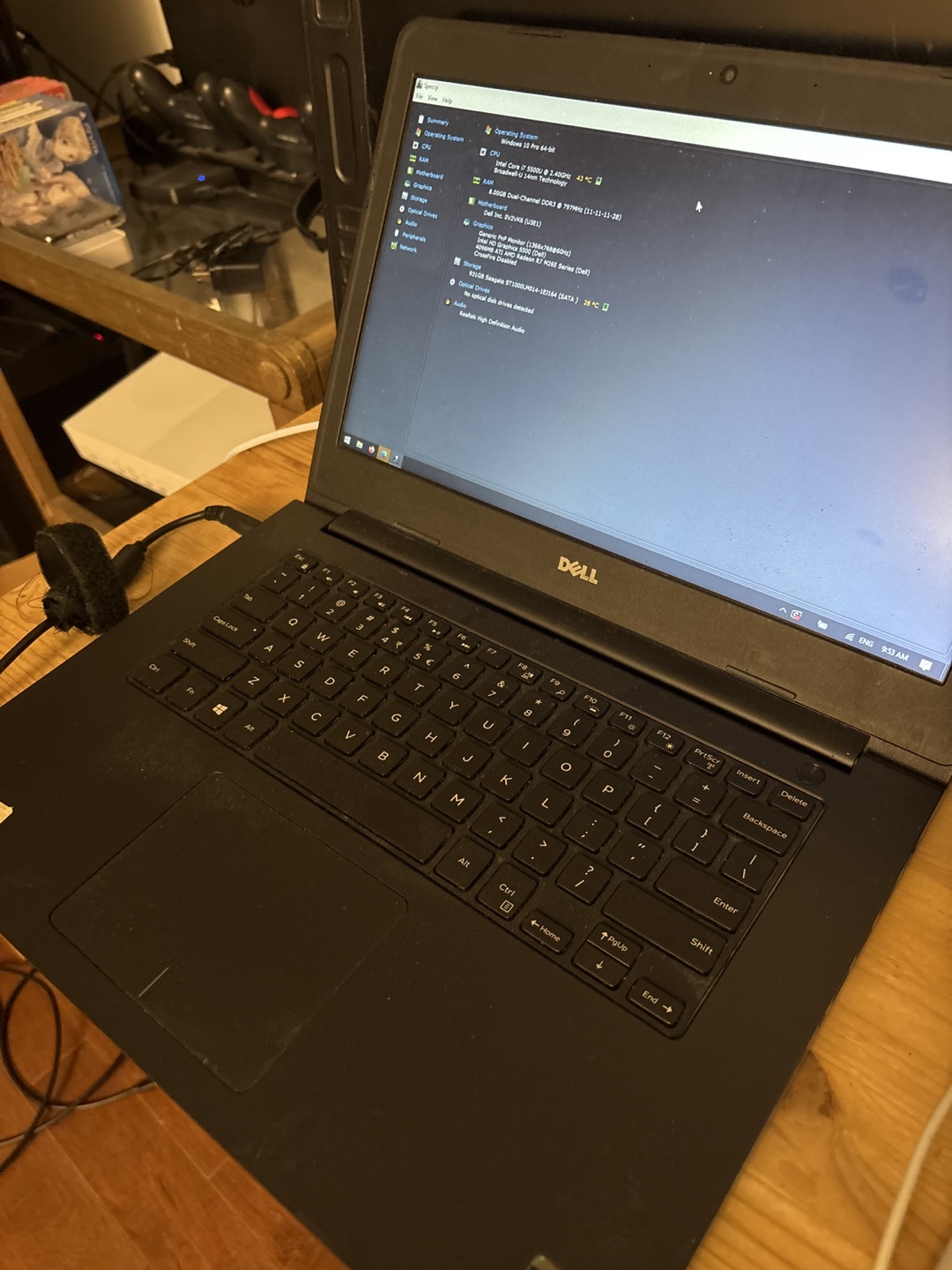 Dell Laptop - Intel i7, 8GB RAM, 931GB Storage