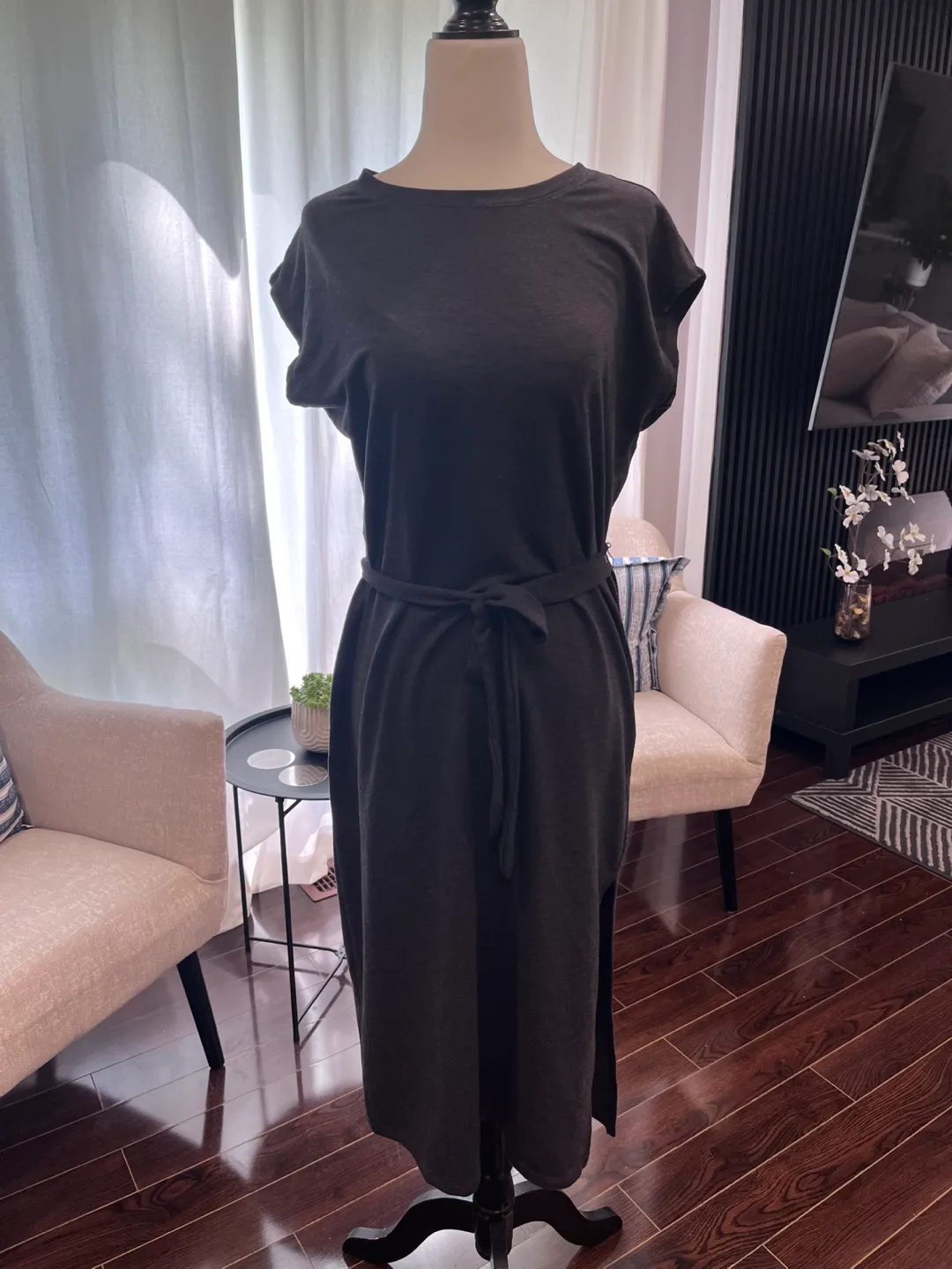 Joe Fresh Grey Dress - Size S thumbnail
