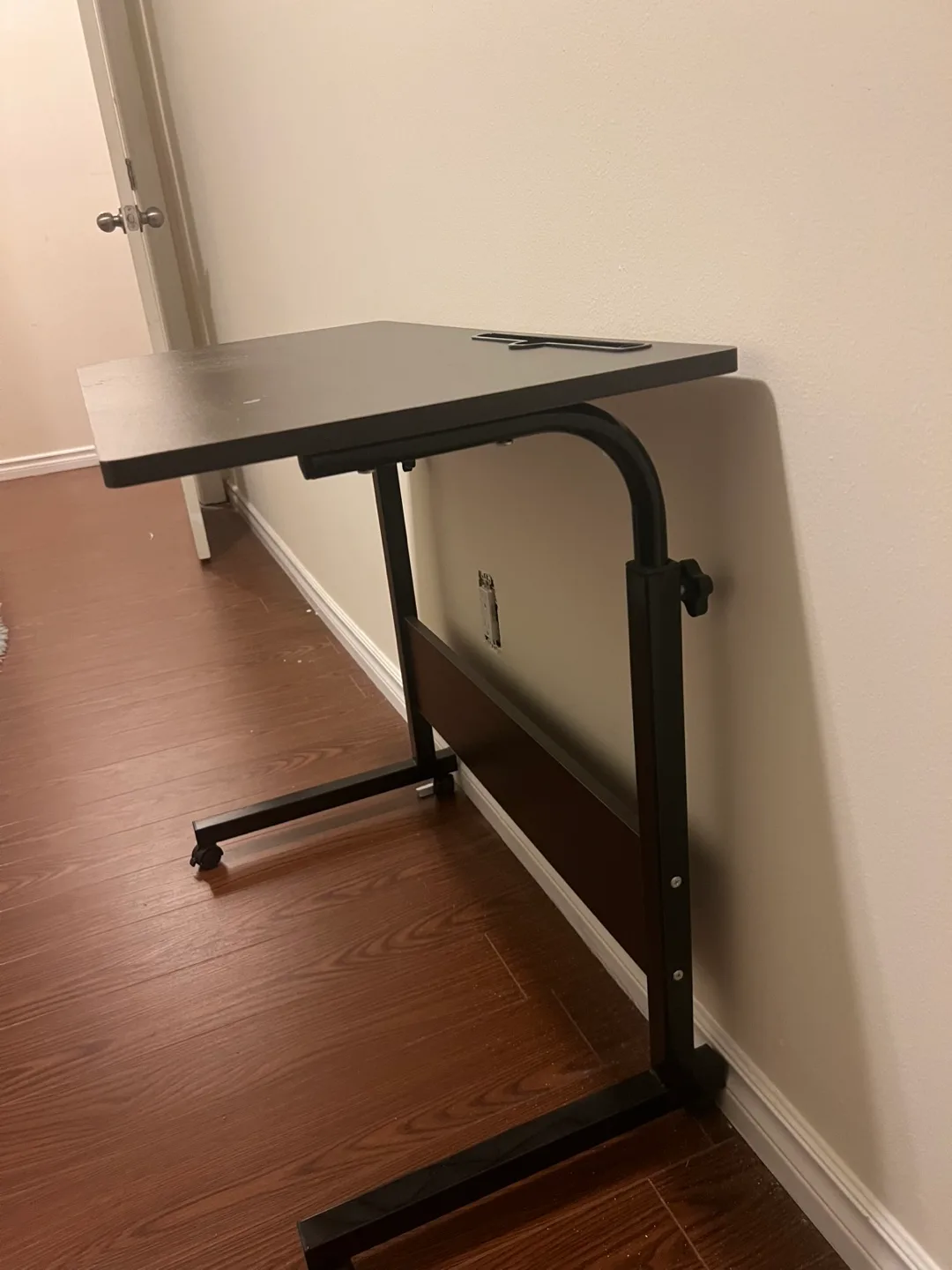 Adjustable Height Rolling Laptop Desk - Black thumbnail