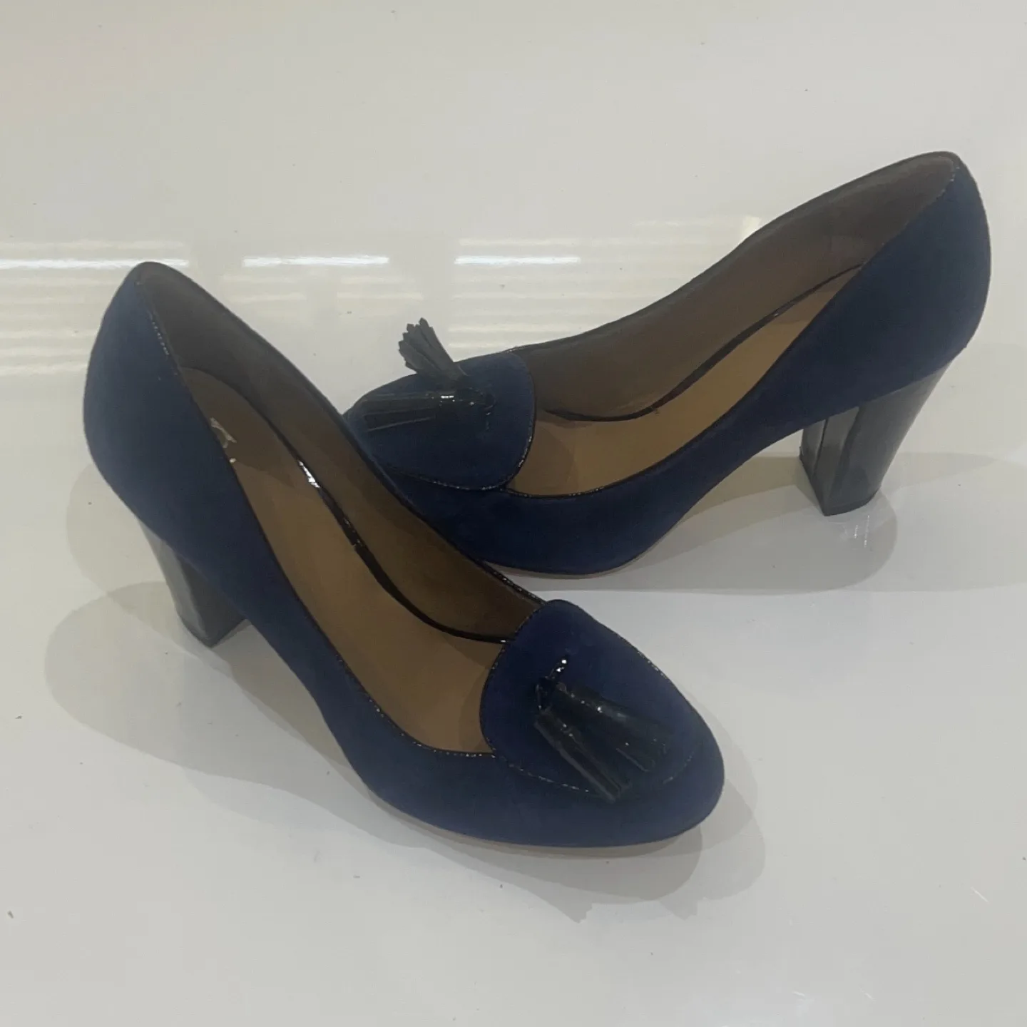 Ann Taylor Navy Blue Heels thumbnail
