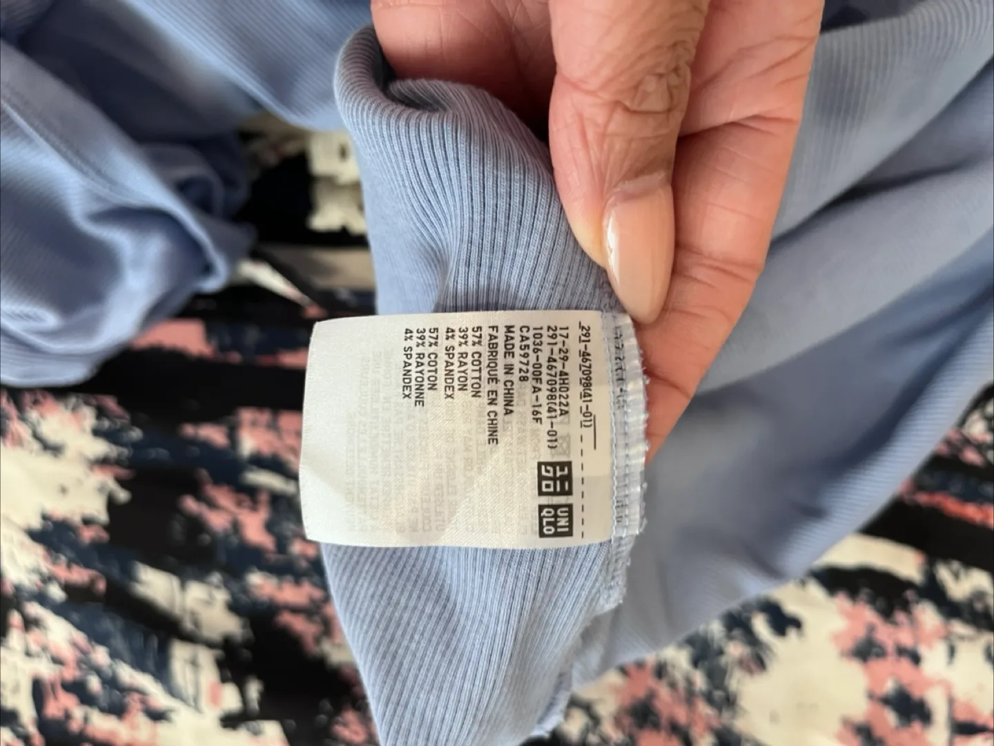Uniqlo XS/TP Blue Ribbed Long Sleeve Dress image indicator(4)