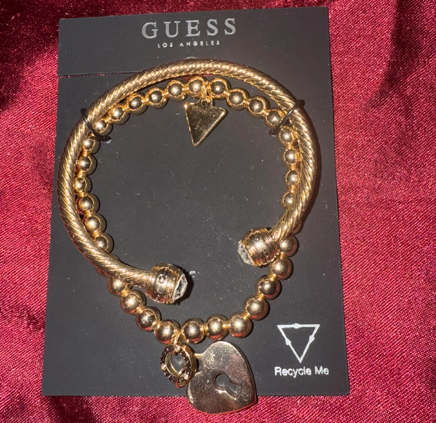 Guess Gold Tone Bangle Bracelet Set thumbnail
