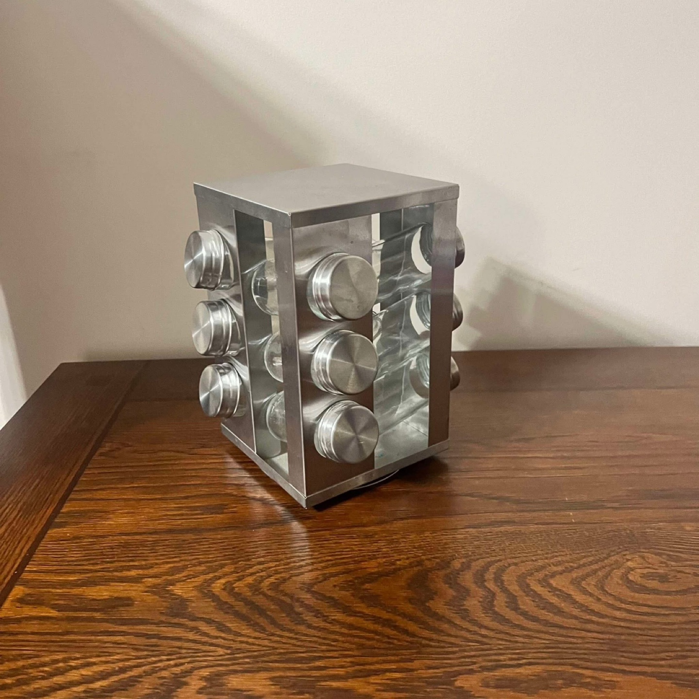 Rotating Spice Rack with Jars