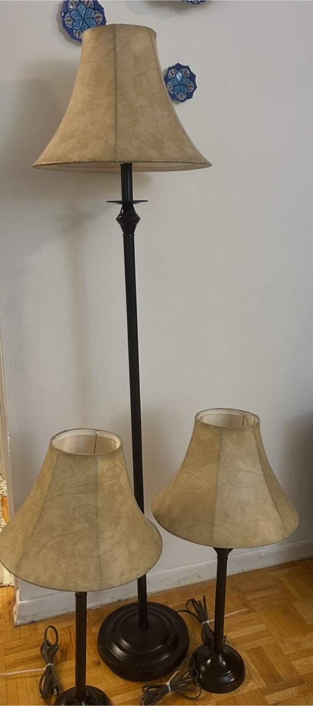 Lamp Set: Floor Lamp & 2 Table Lamps - photo 2