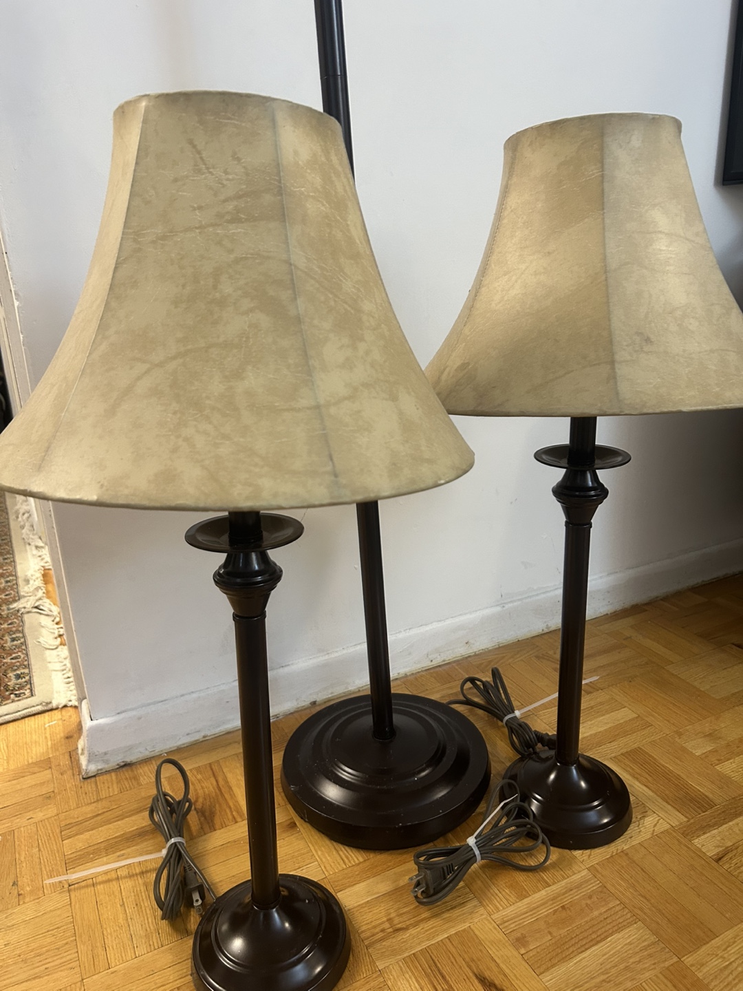 Lamp Set: Floor Lamp & 2 Table Lamps