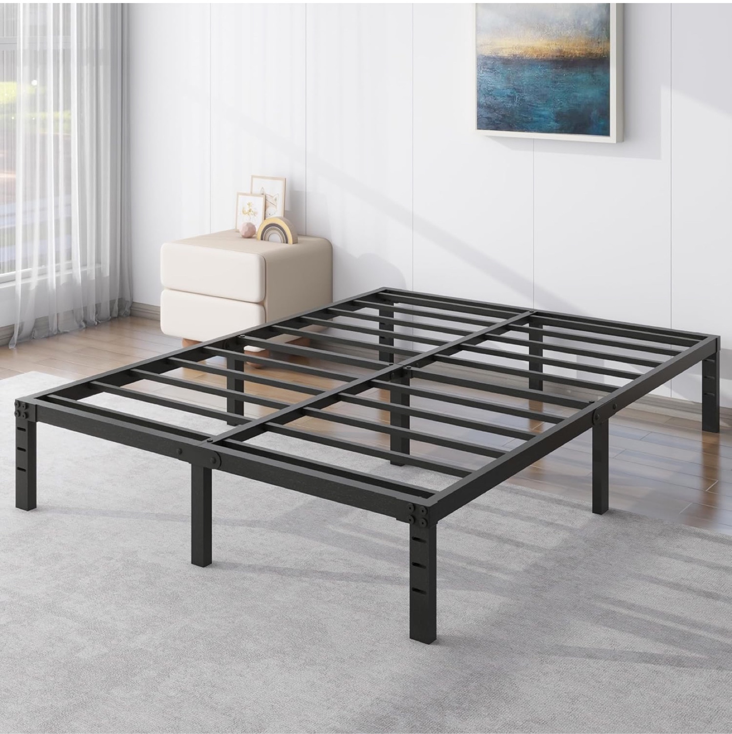 Queen Size Metal Bed Frame - 14 inch