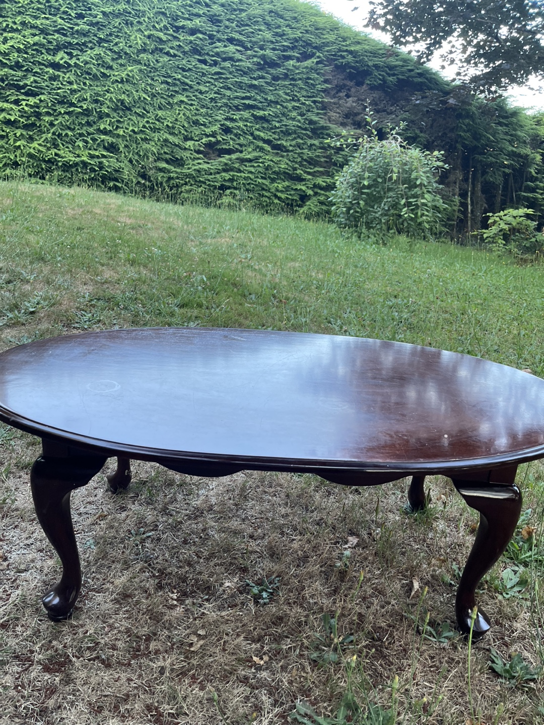 Oval Wooden Coffee Table - photo 2