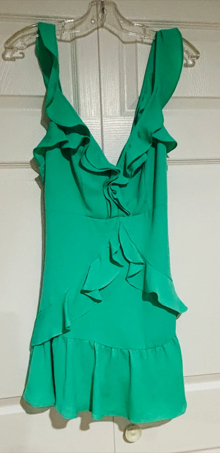 Green Ruffle Dress thumbnail