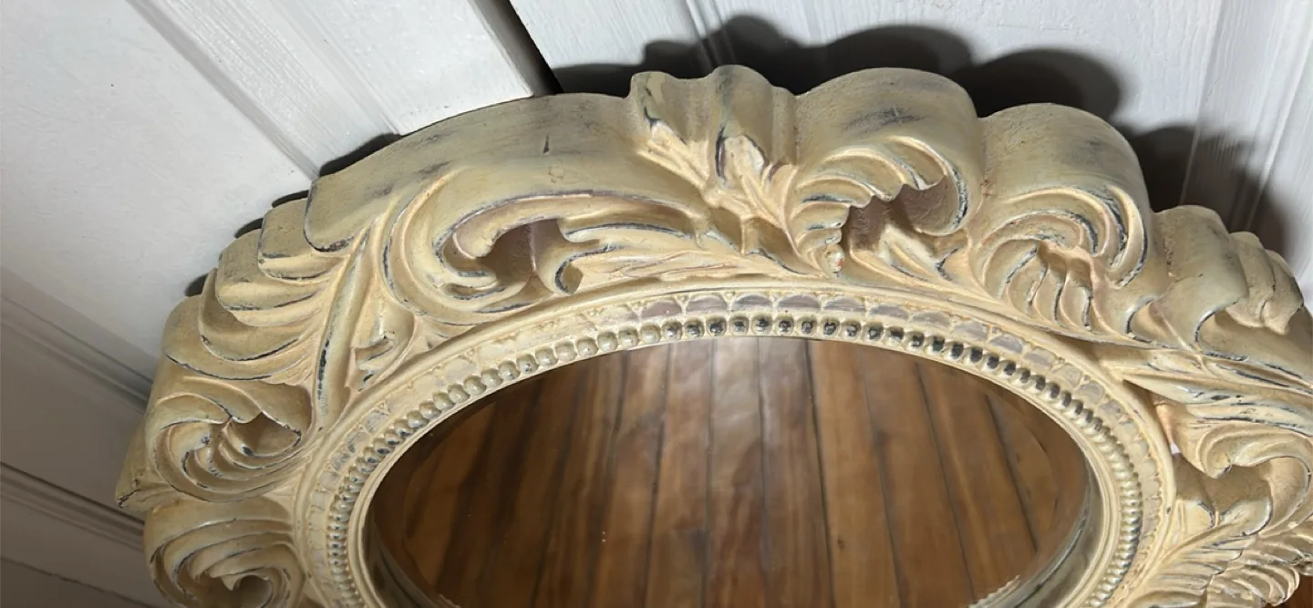 Ornate Round Mirror - Cream Colour image indicator(6)