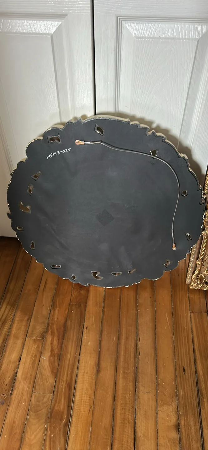 Ornate Round Mirror - Cream Colour image indicator(3)