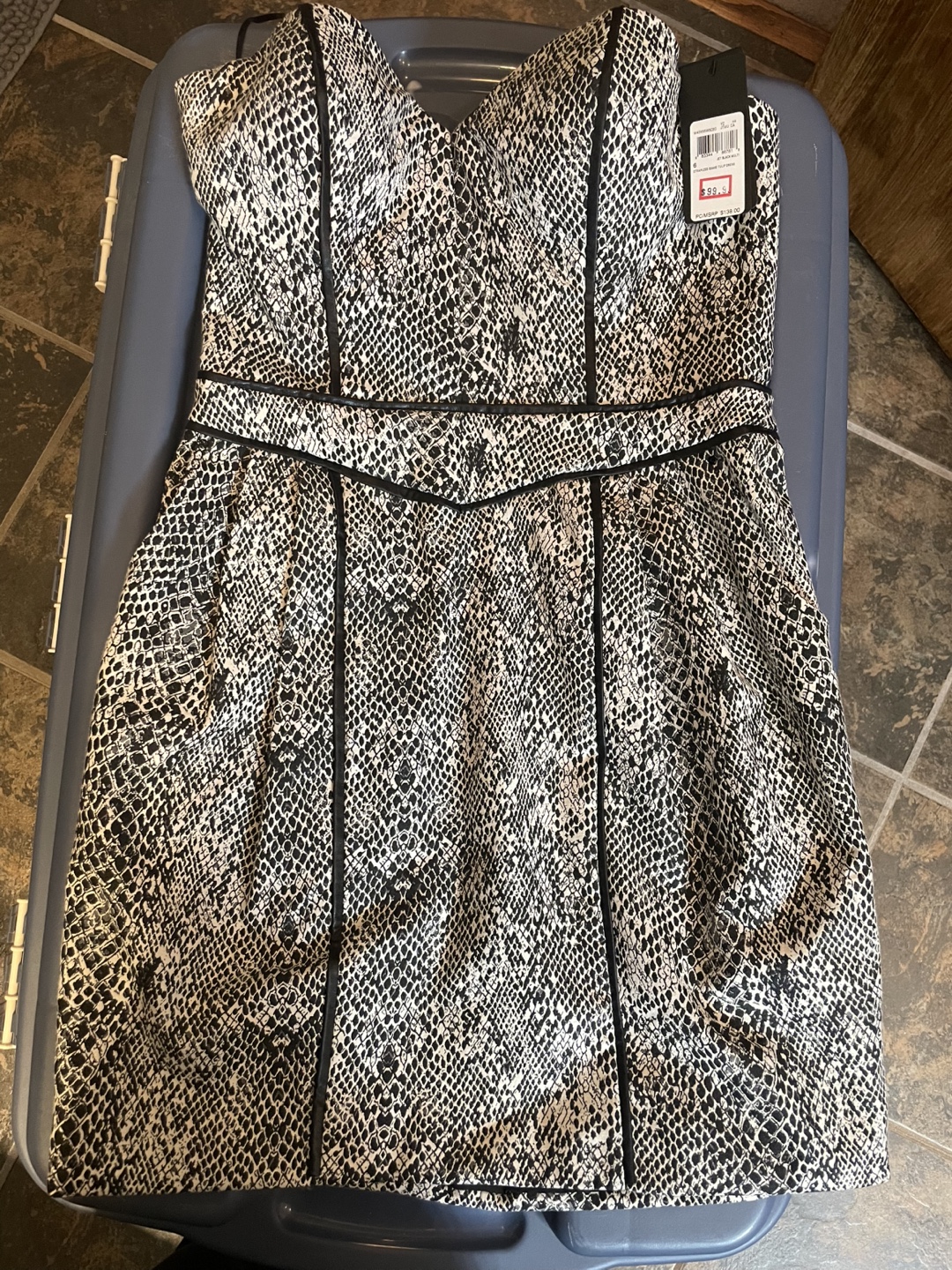 Guess Snakeskin Print Dress