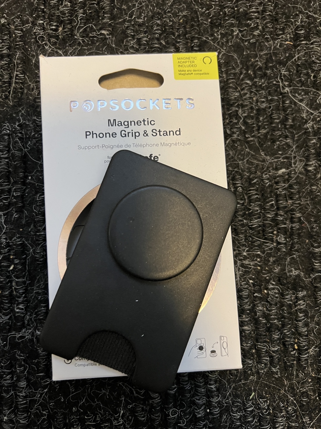 Popsockets Magnetic wallet Grip & Stand for MagSafe - Black - photo 2