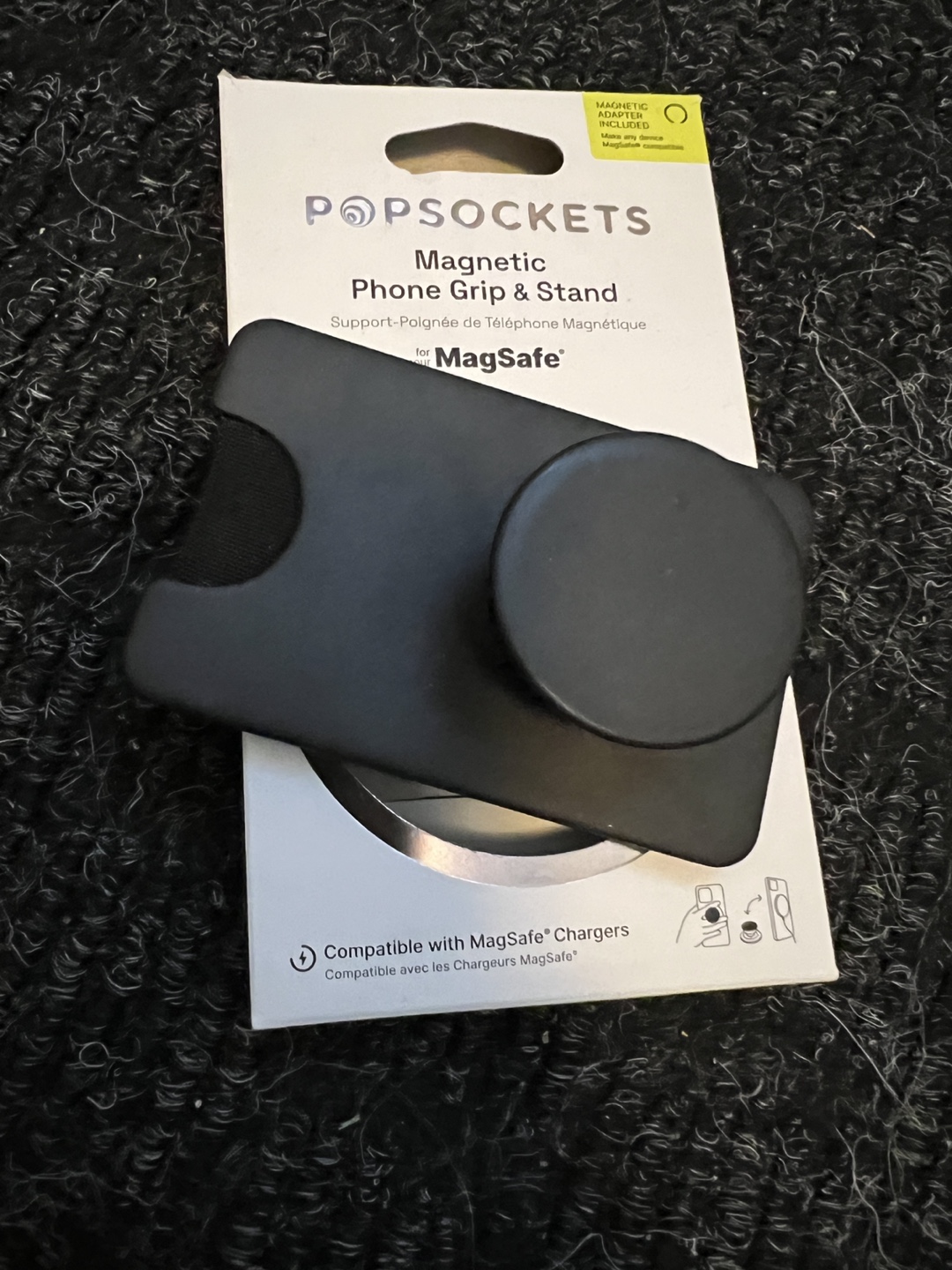 Popsockets Magnetic wallet Grip & Stand for MagSafe - Black - photo 3