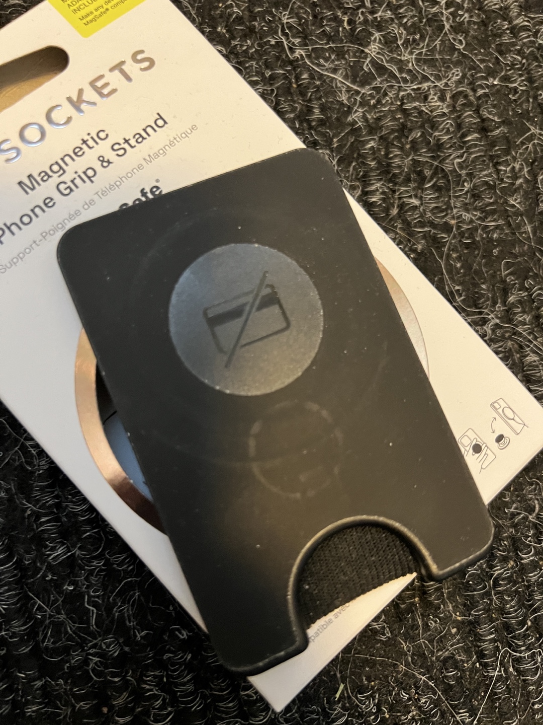 Popsockets Magnetic wallet Grip & Stand for MagSafe - Black