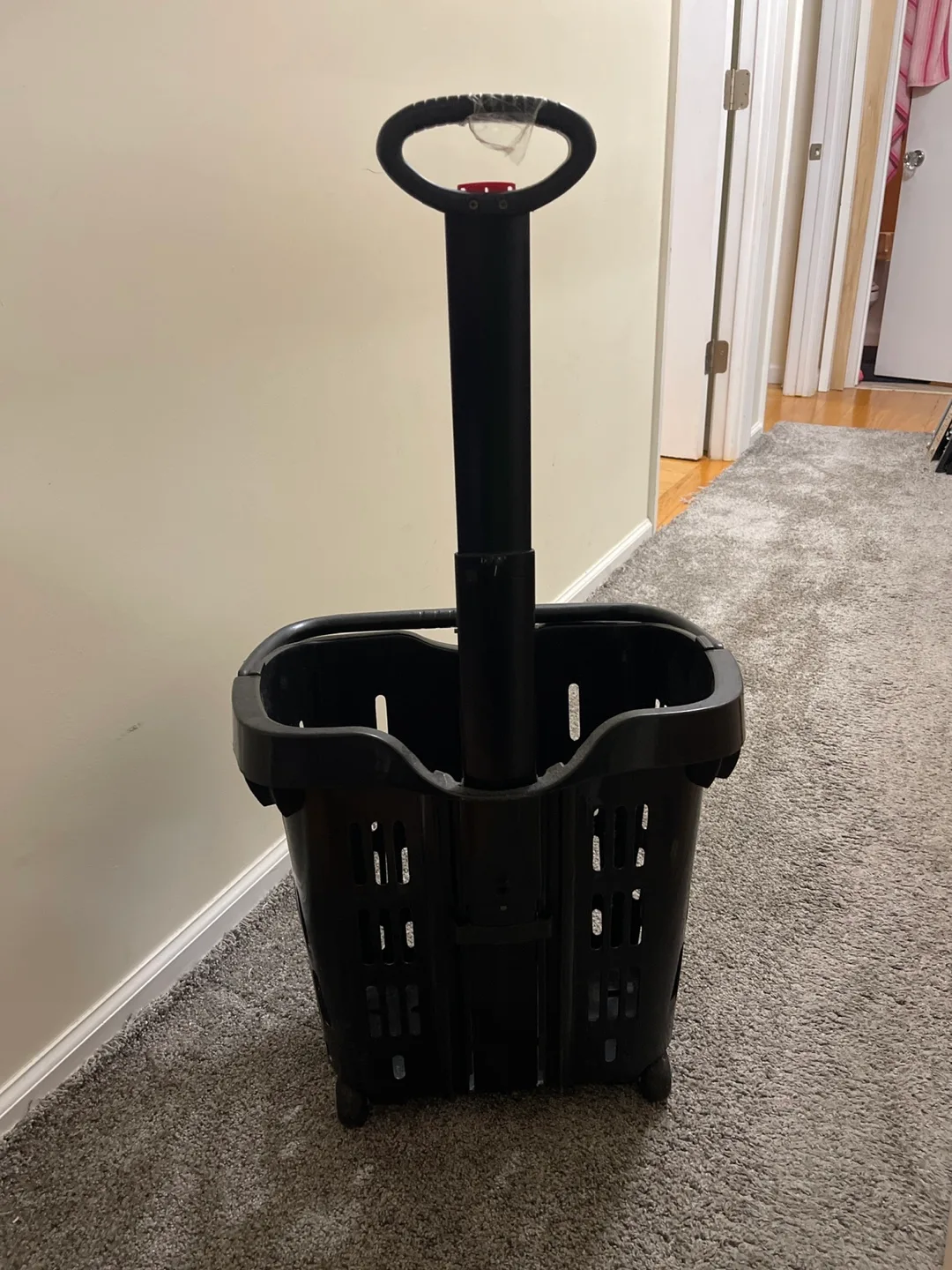 ❗️MOVING SALE❗️Black Rolling Shopping Basket thumbnail