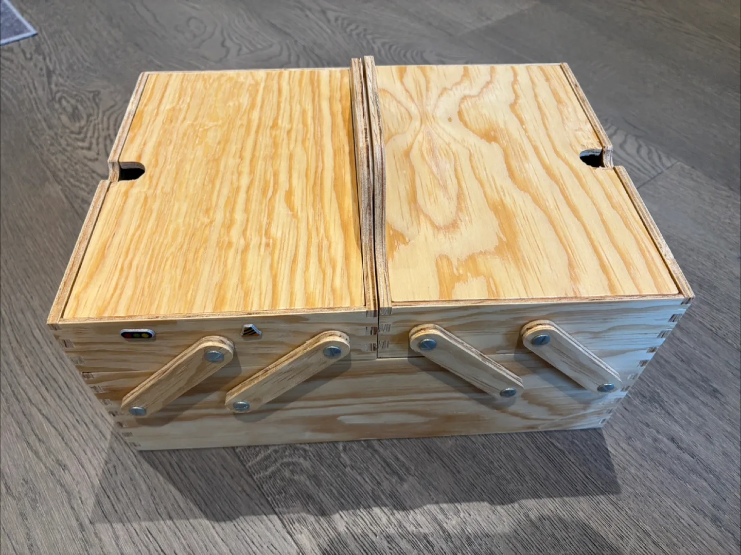 Wooden Cantilever Sewing Box thumbnail