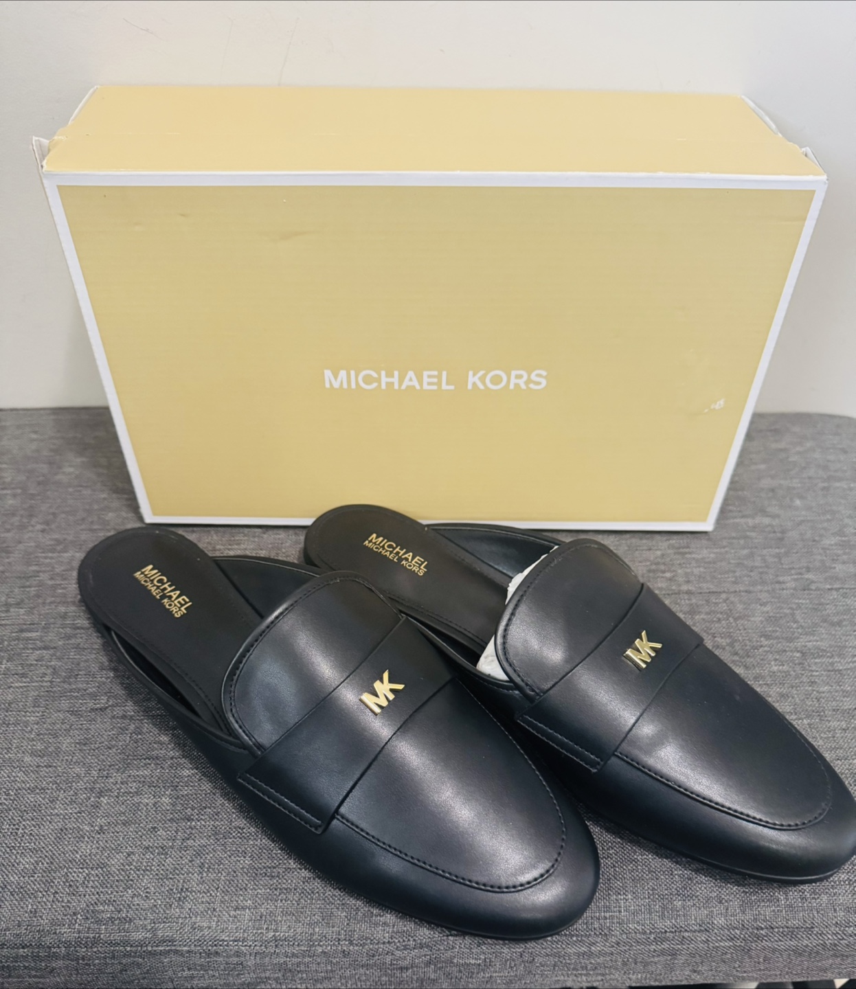 Brand New Michael Kors Gemma Mule - Black, Size 8.5