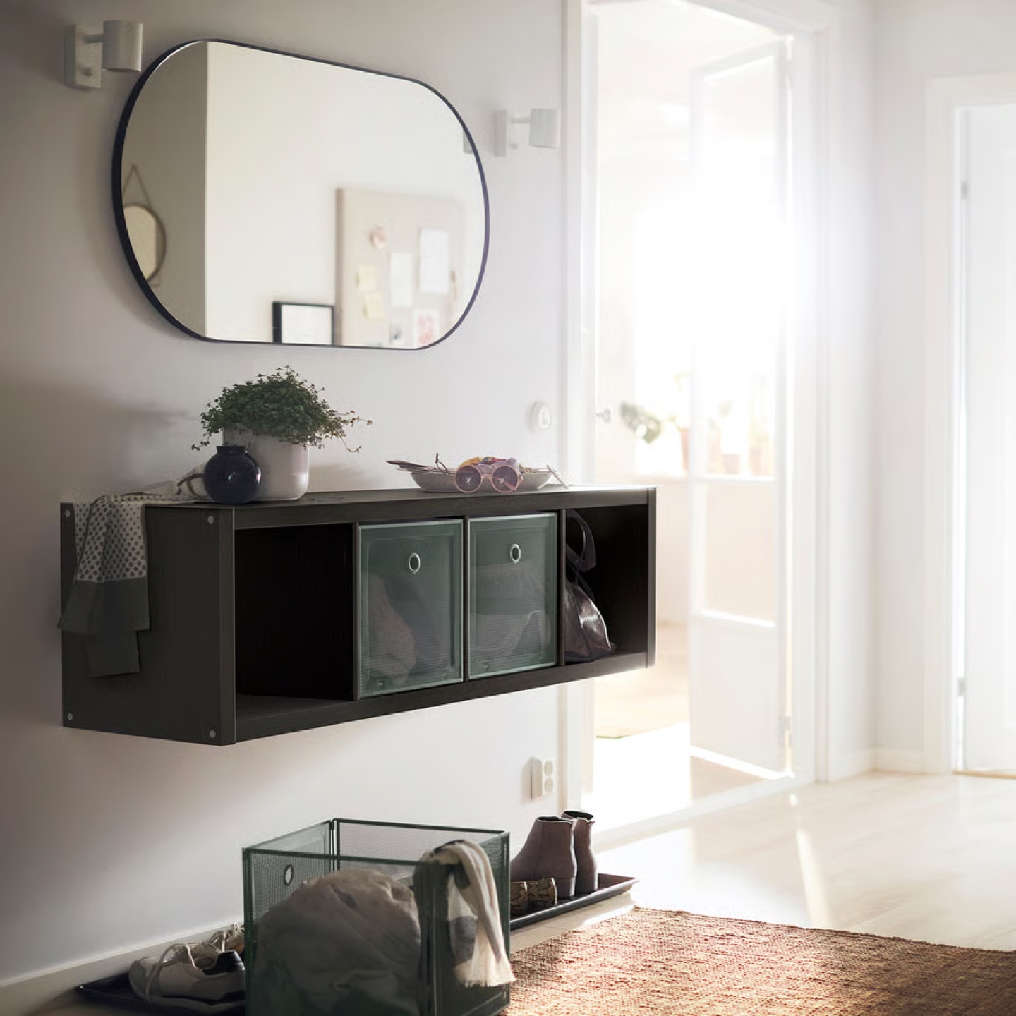 IKEA Kallax Shelf Unit - Black-Brown