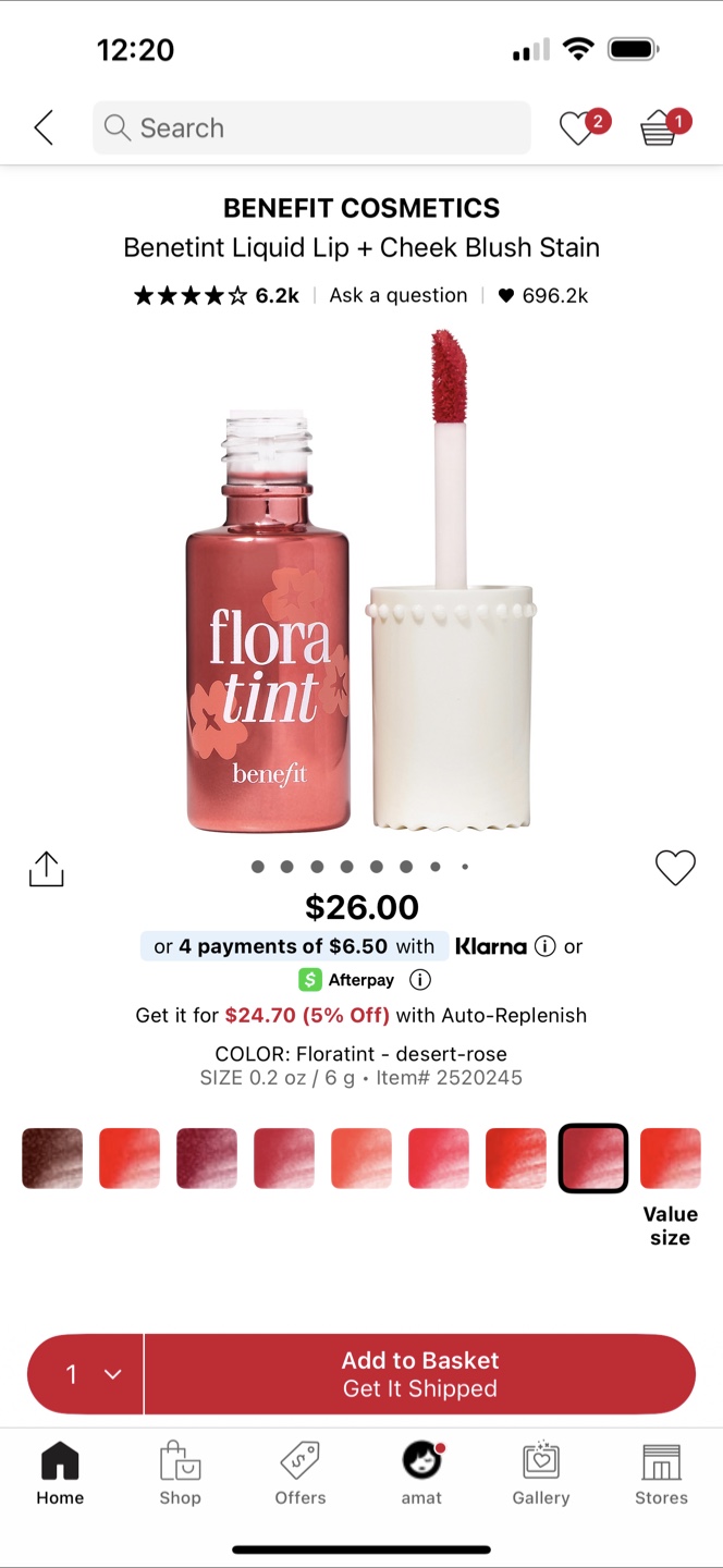 Benefit Cosmetics Benetint Lip + Cheek Stain - Desert Rose