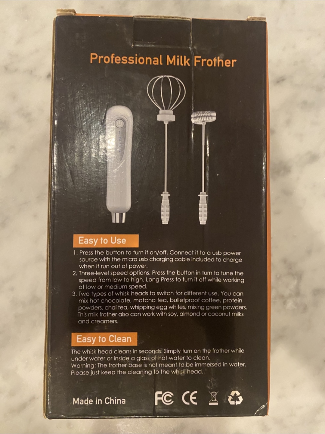 Electric Milk Frother - Speed Adjustable - photo 2
