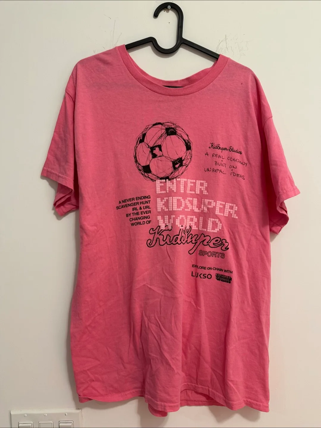 KidSuper Studios Pink Graphic T-Shirt thumbnail