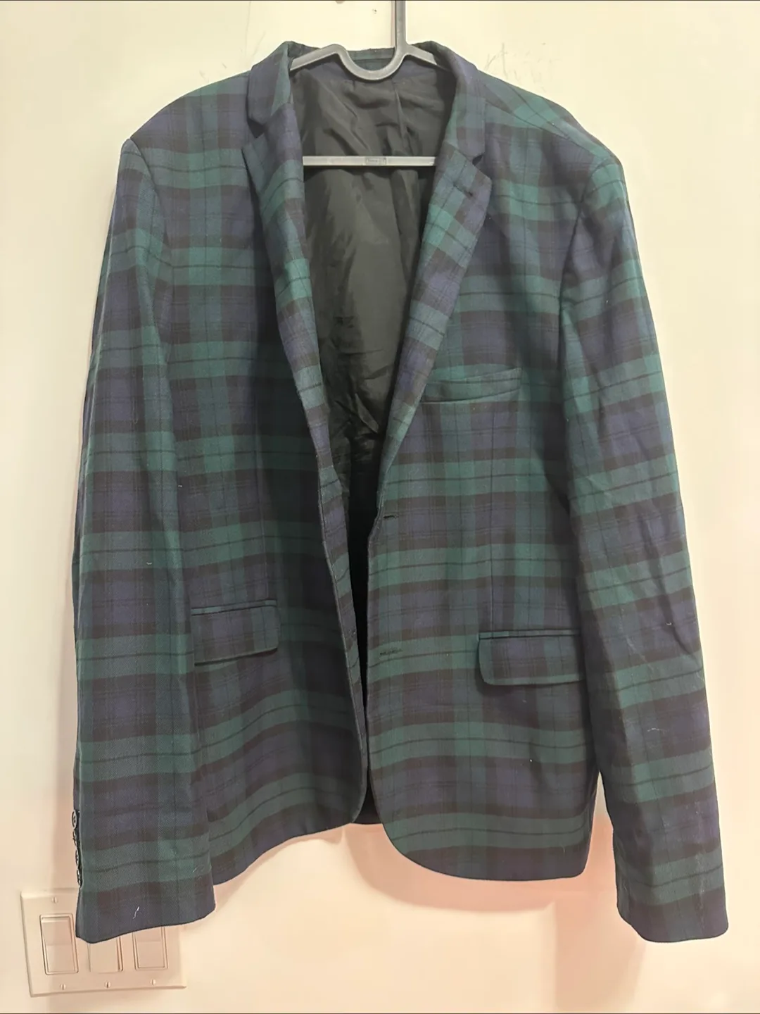 Plaid Blazer - Green and Navy thumbnail