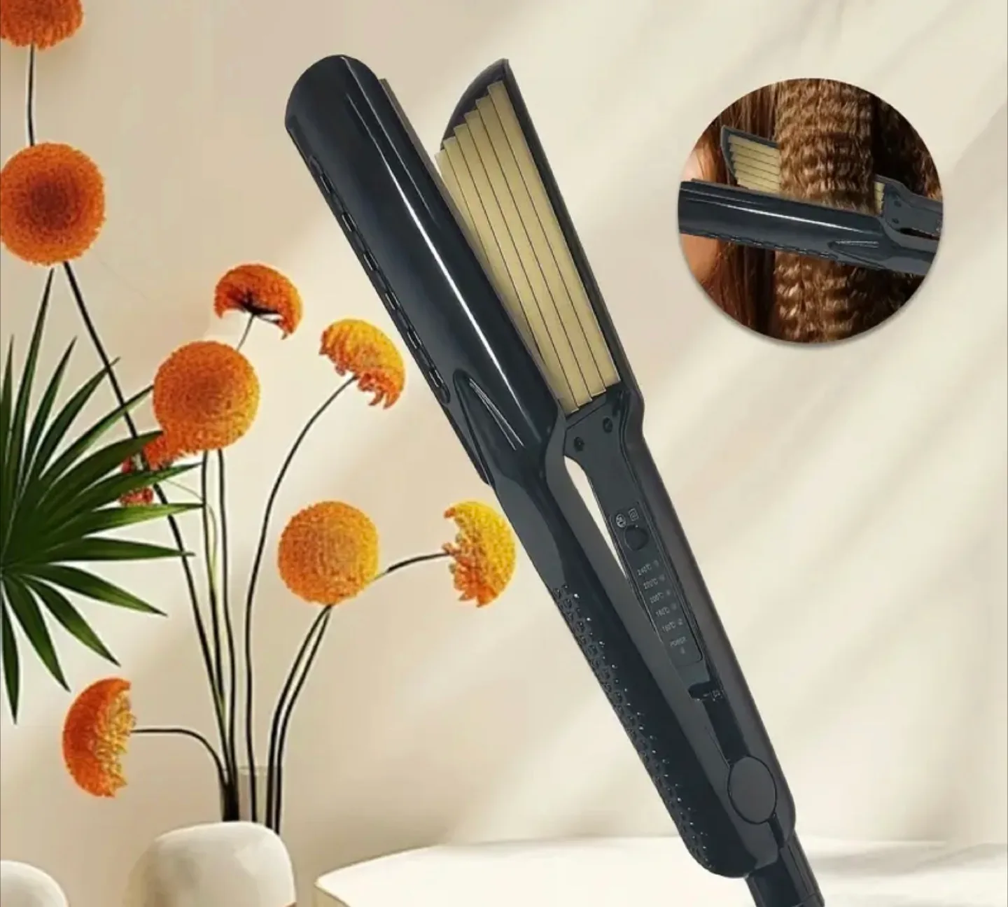 Hair Crimper Iron - Black thumbnail