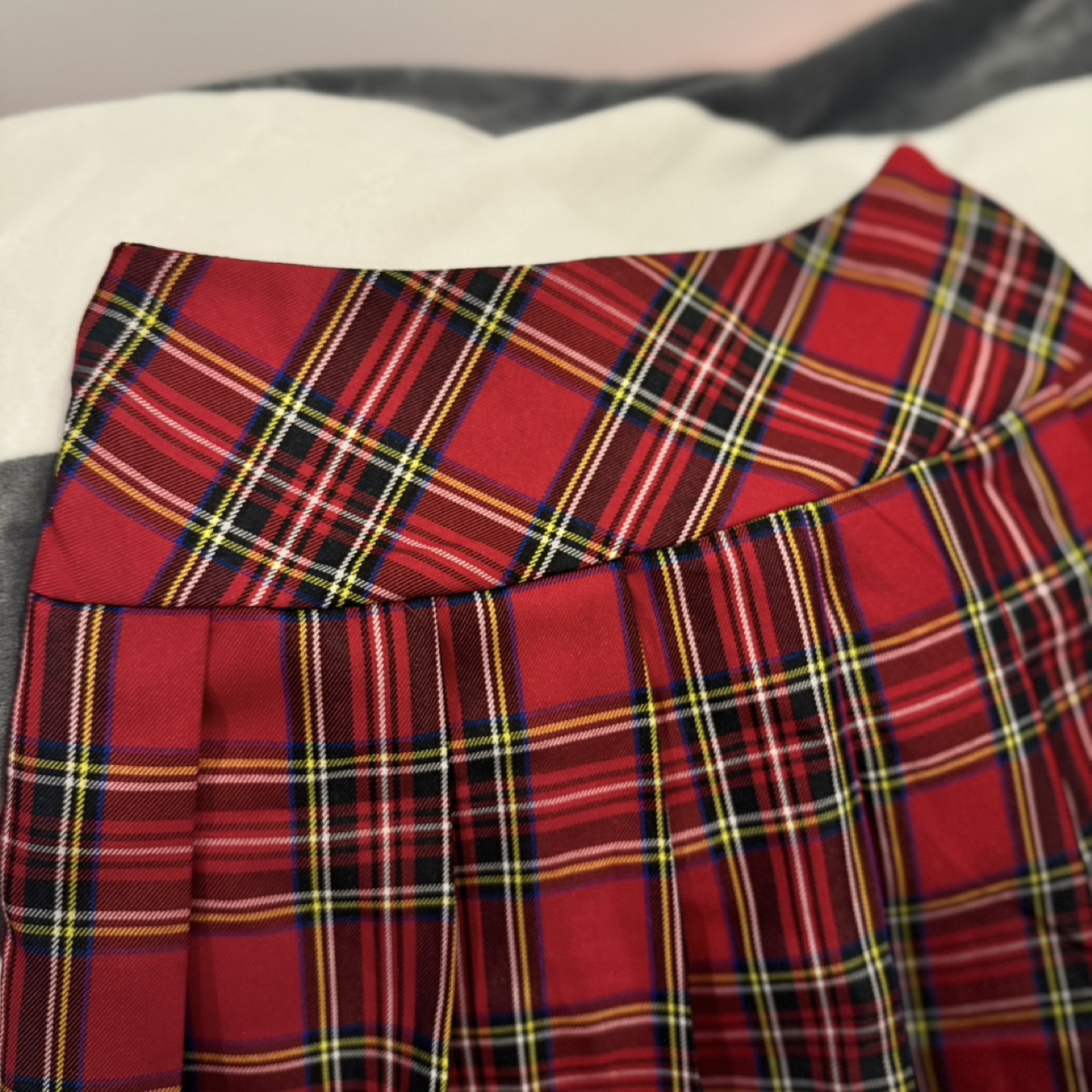 Red Plaid Pleated Skirt - photo 2