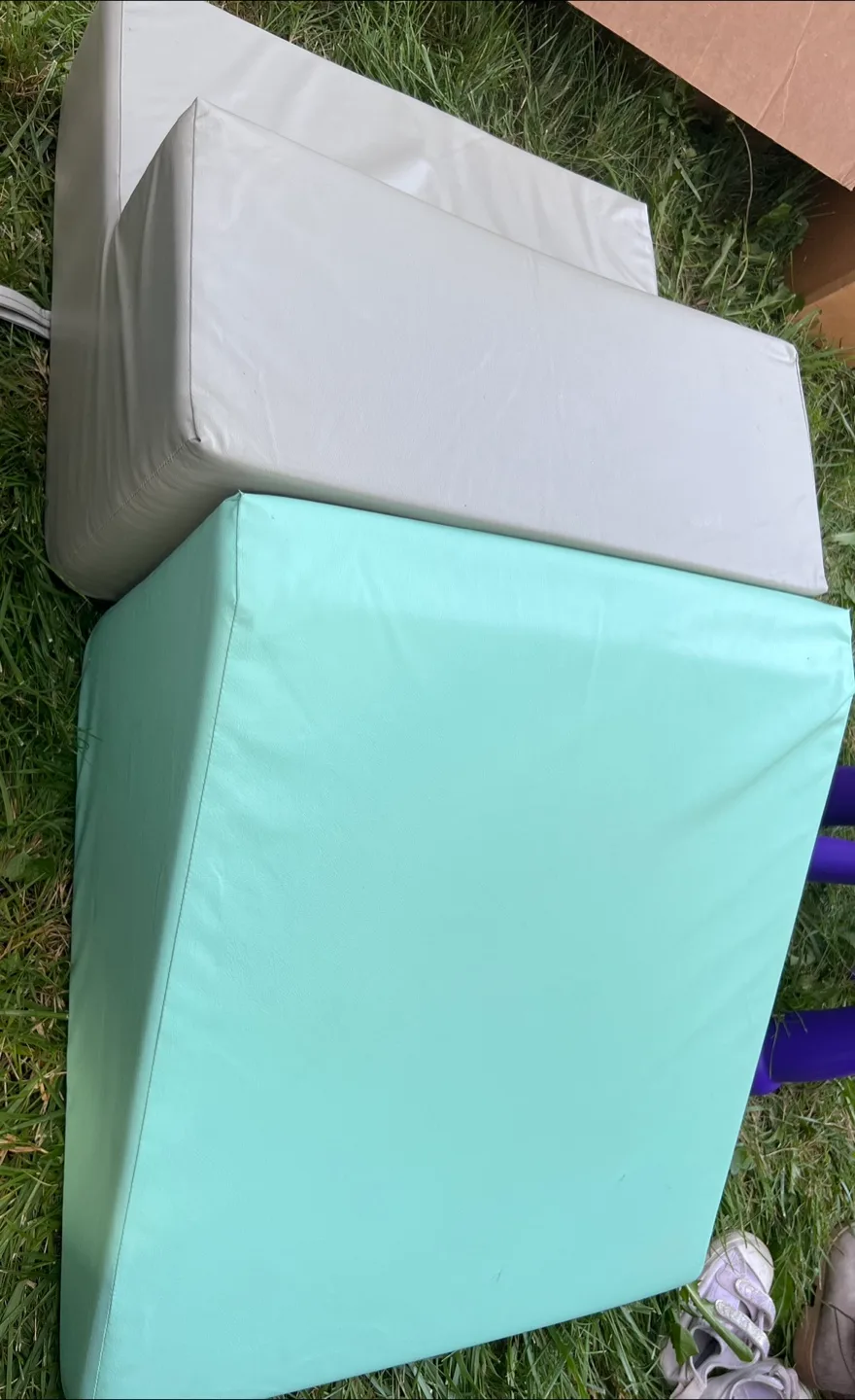 Gymnastics Wedge Mats - Light Green & Grey thumbnail