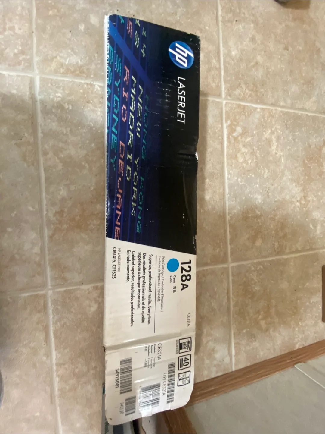 HP 128A Cyan LaserJet Toner Cartridge