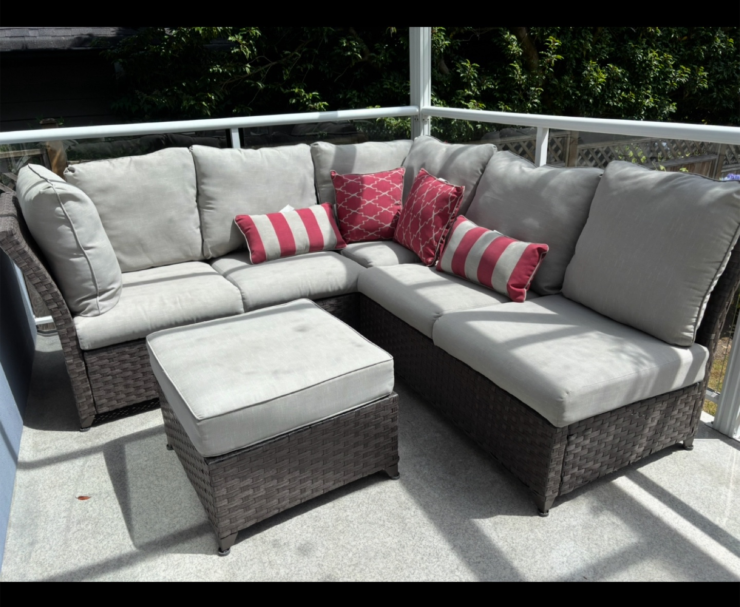 Patio sectional sofa