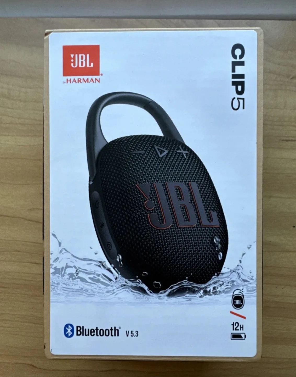 JBL Clip 5 Portable Bluetooth Speaker - Black - Brand New In Box thumbnail