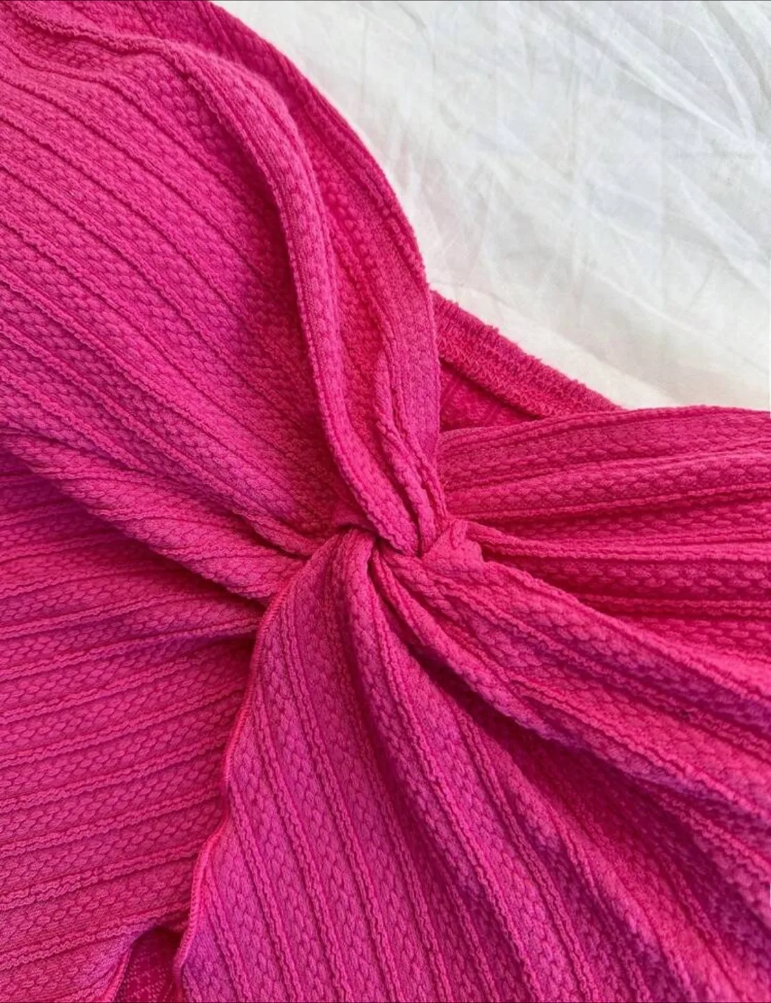 Pink Knitted Strapless Top image indicator(4)