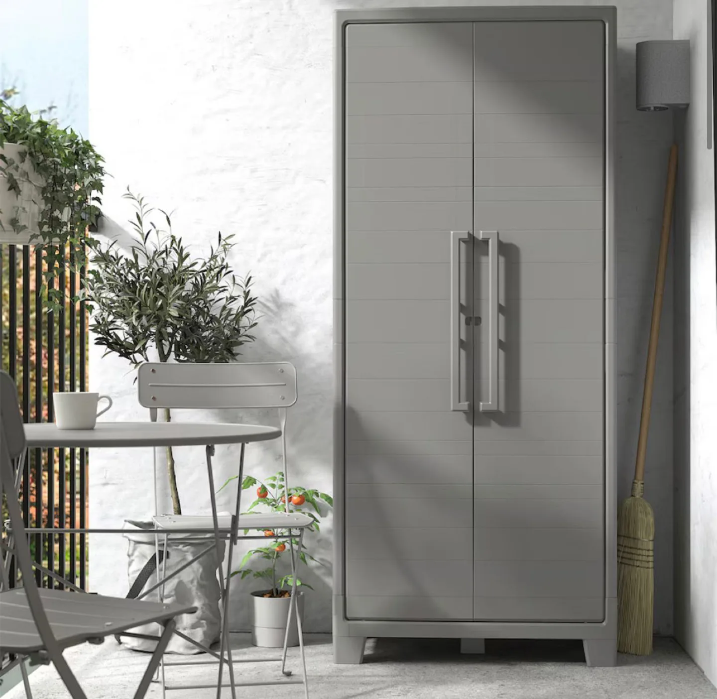 Grey Plastic Outdoor Storage Cabinet thumbnail