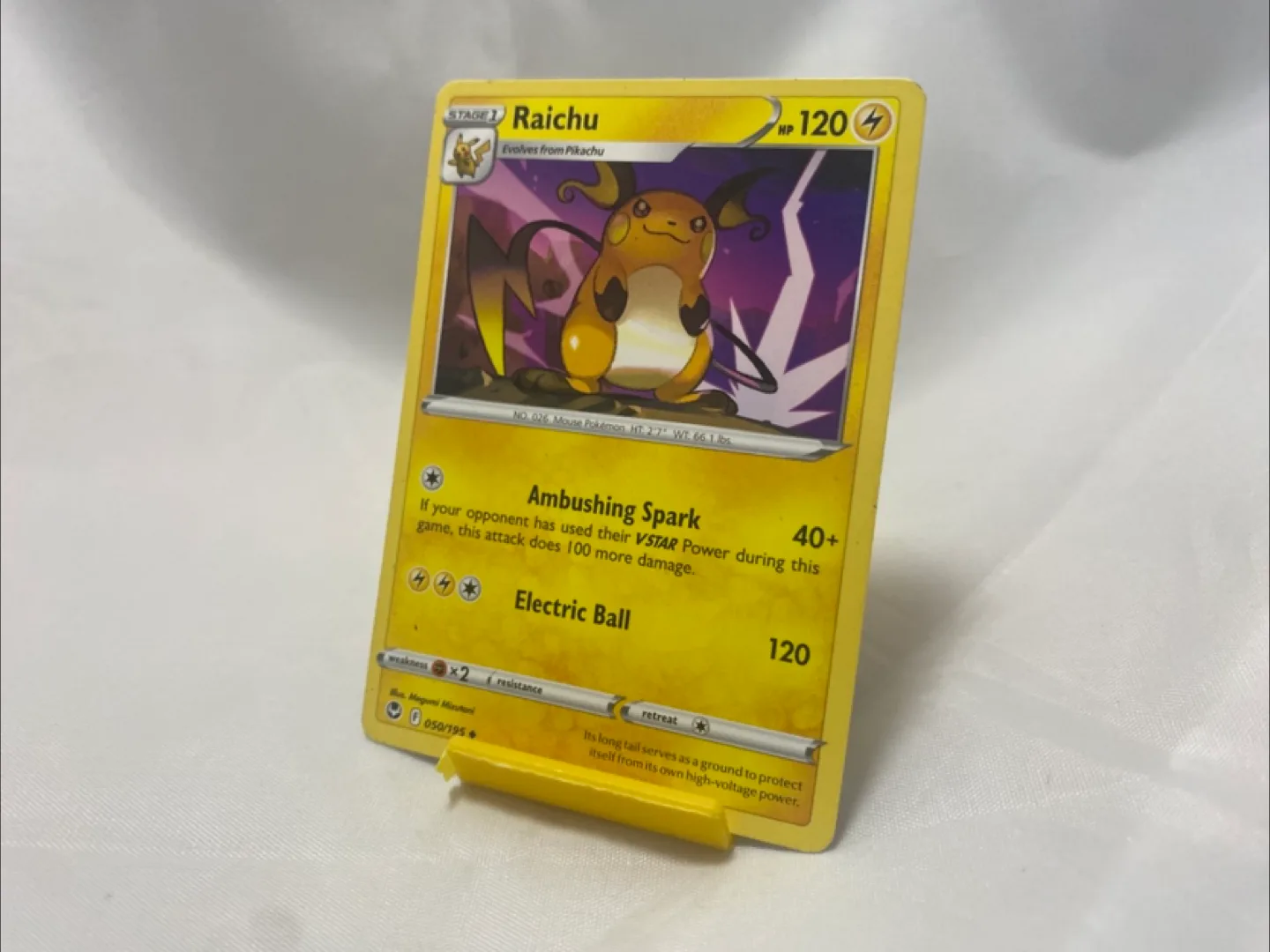Raichu 050/195 Uncommon Silver Tempest Pokemon Trading Card thumbnail
