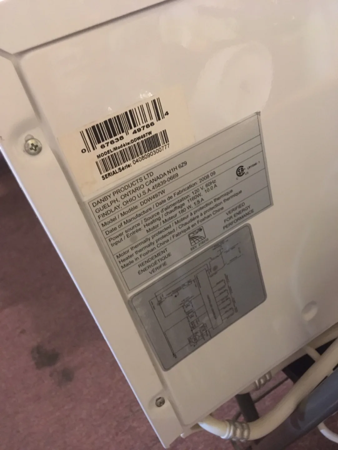 Danby Countertop Dishwasher image indicator(3)