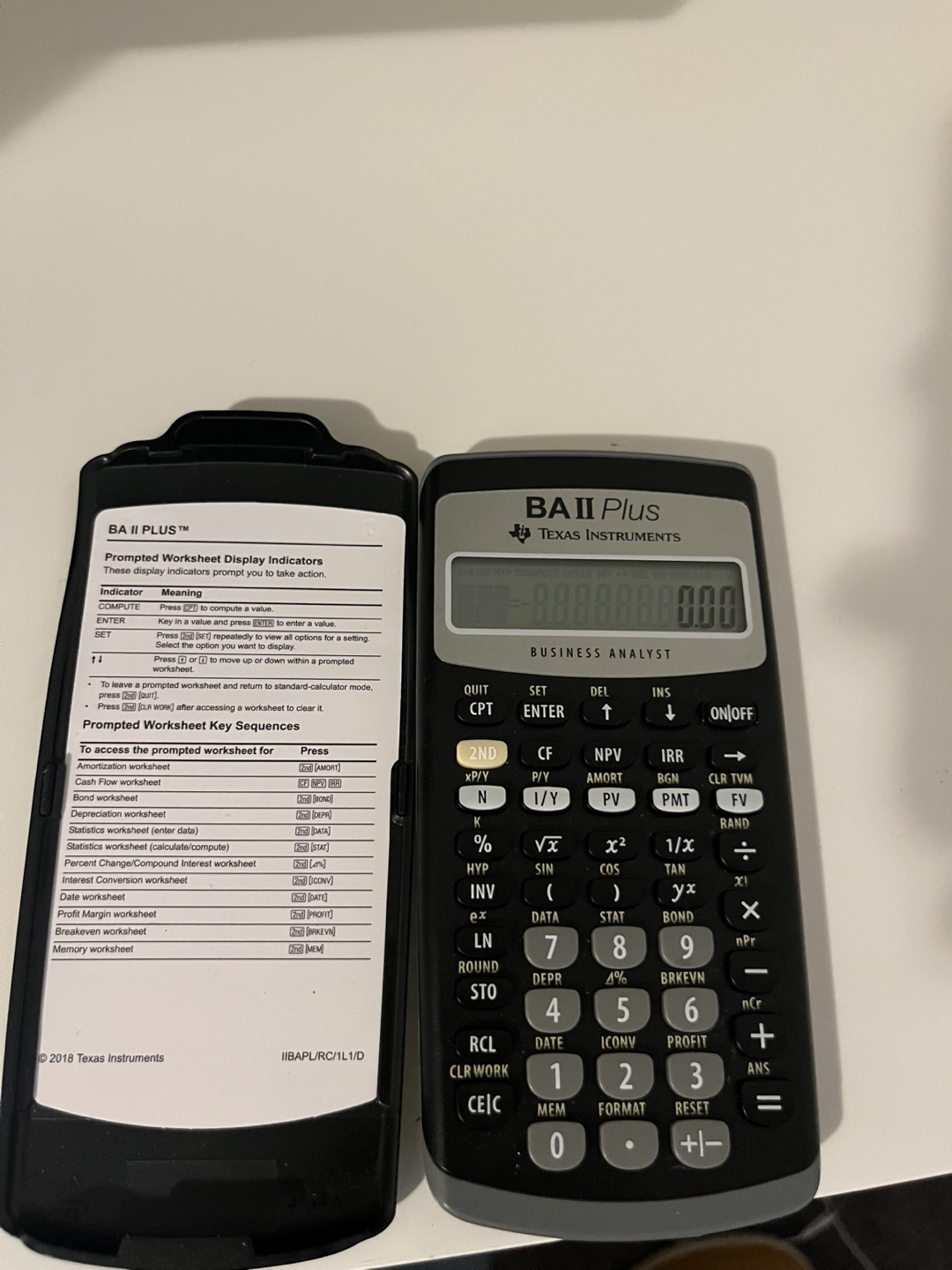 Texas Instruments BA II Plus Financial Calculator