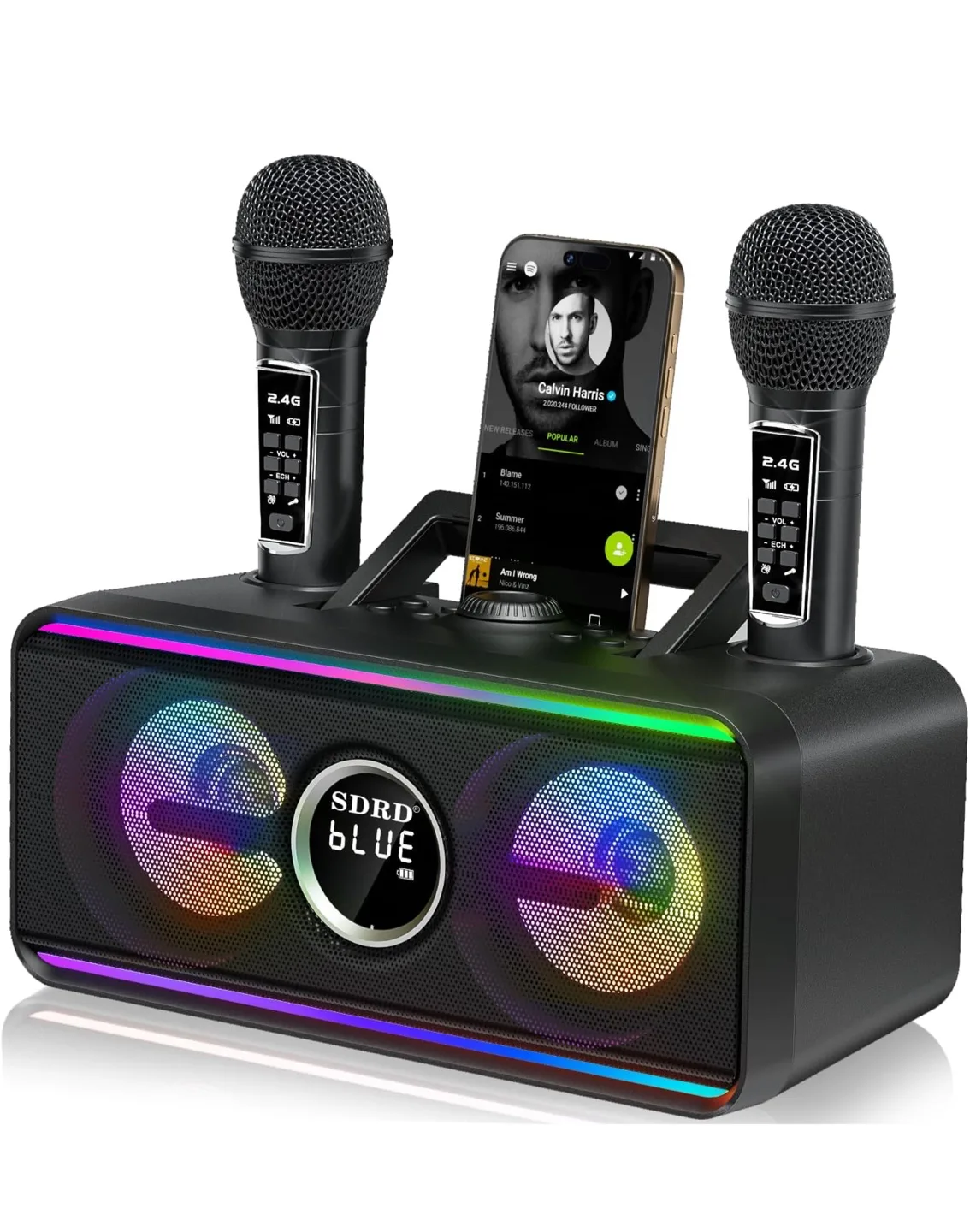 Brand New Karaoke Bluetooth Speaker with 2 Mics thumbnail