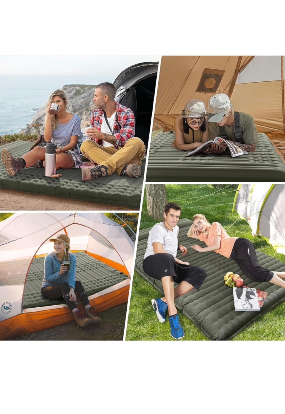 TWIN SIZE 4" Ultra-thick Sleeping Pad - Camping for Two - photo 4