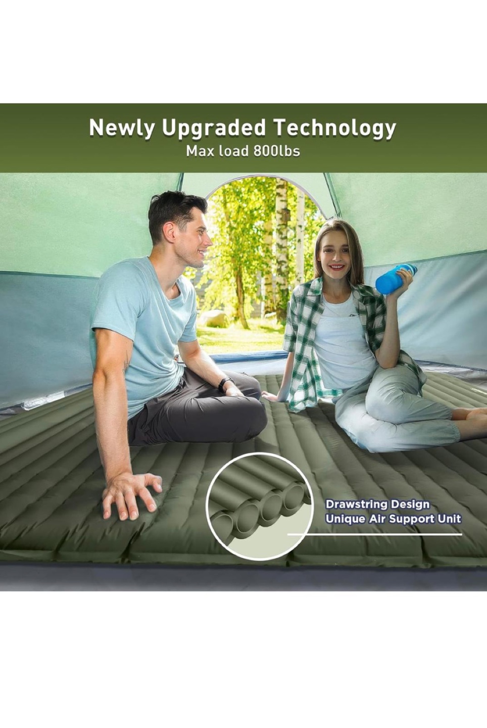 TWIN SIZE 4" Ultra-thick Sleeping Pad - Camping for Two - photo 2