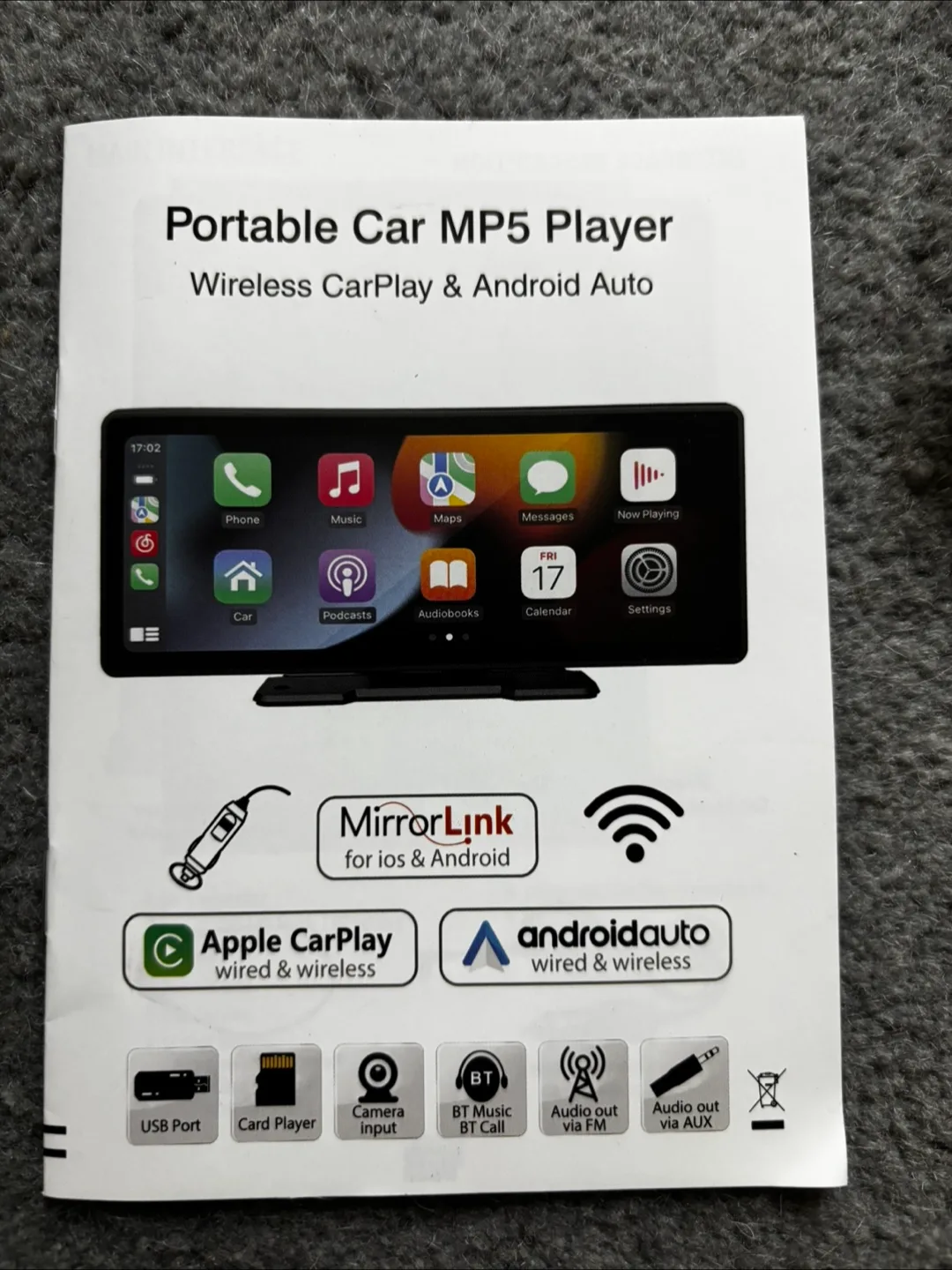 Portable Car MP5 Player - New in Box! thumbnail