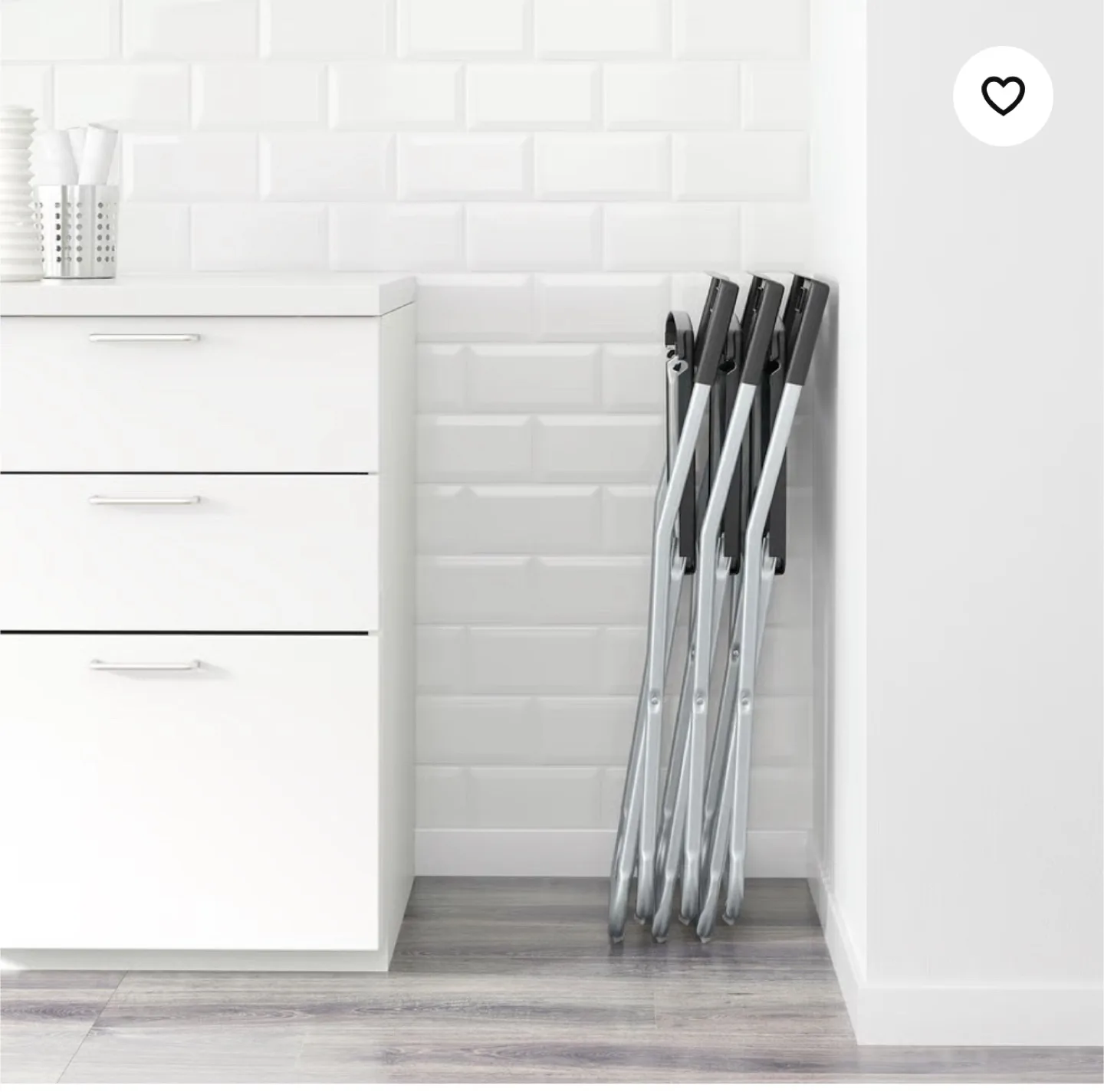 IKEA Folding Chairs - White & Grey image indicator(3)